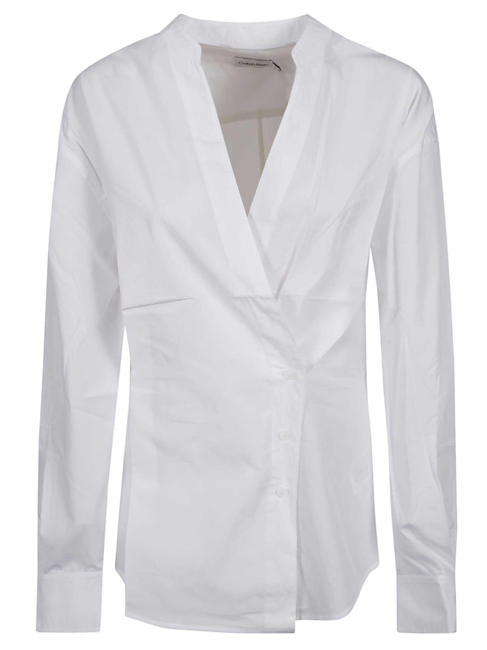 Calvin Klein V-neck Wrap Shirt Shirt
