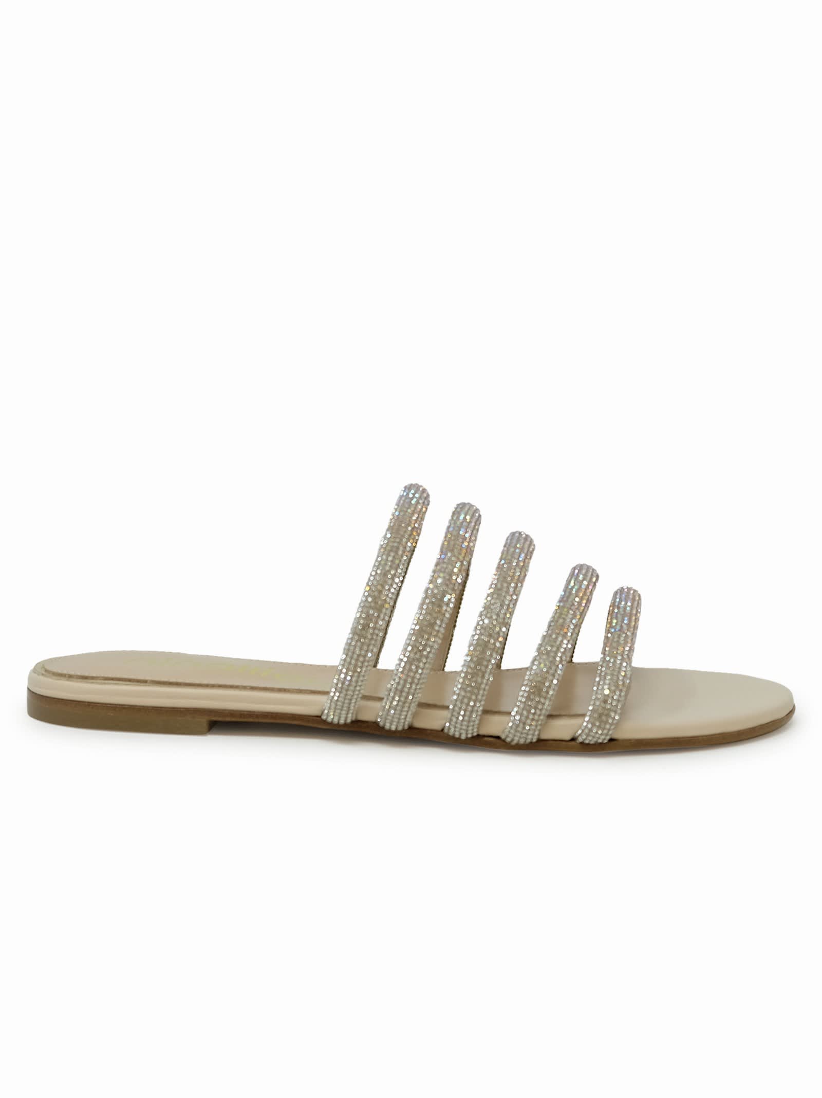 Ninalilou Leather Flat Sandal