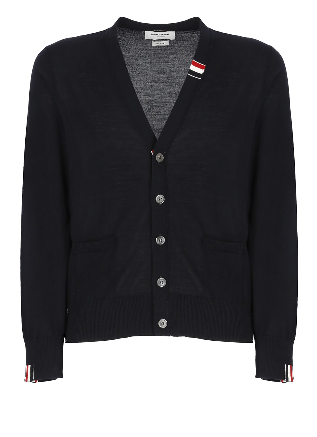 Thom Browne Jersey Stitch V-neck Cardigan