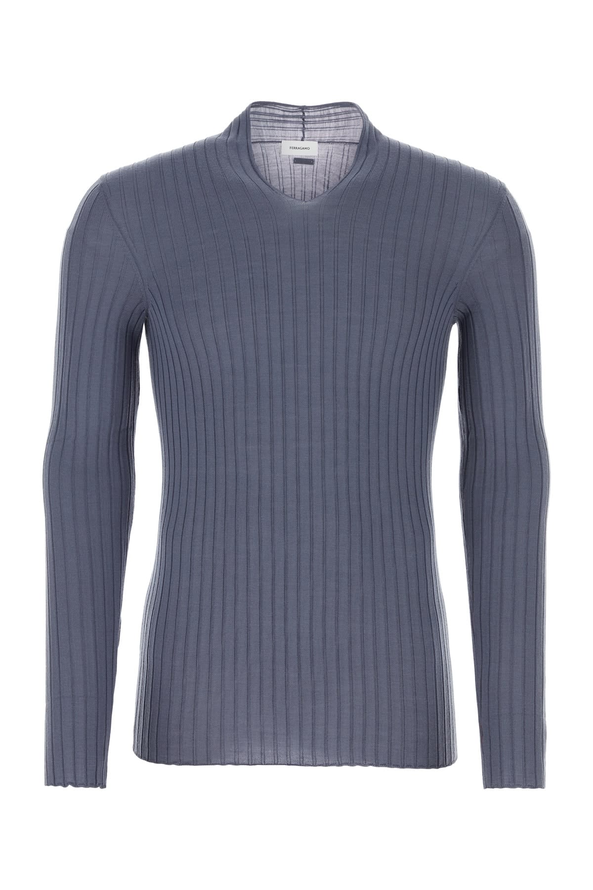 Ferragamo Graphite Virgin Wool Sweater