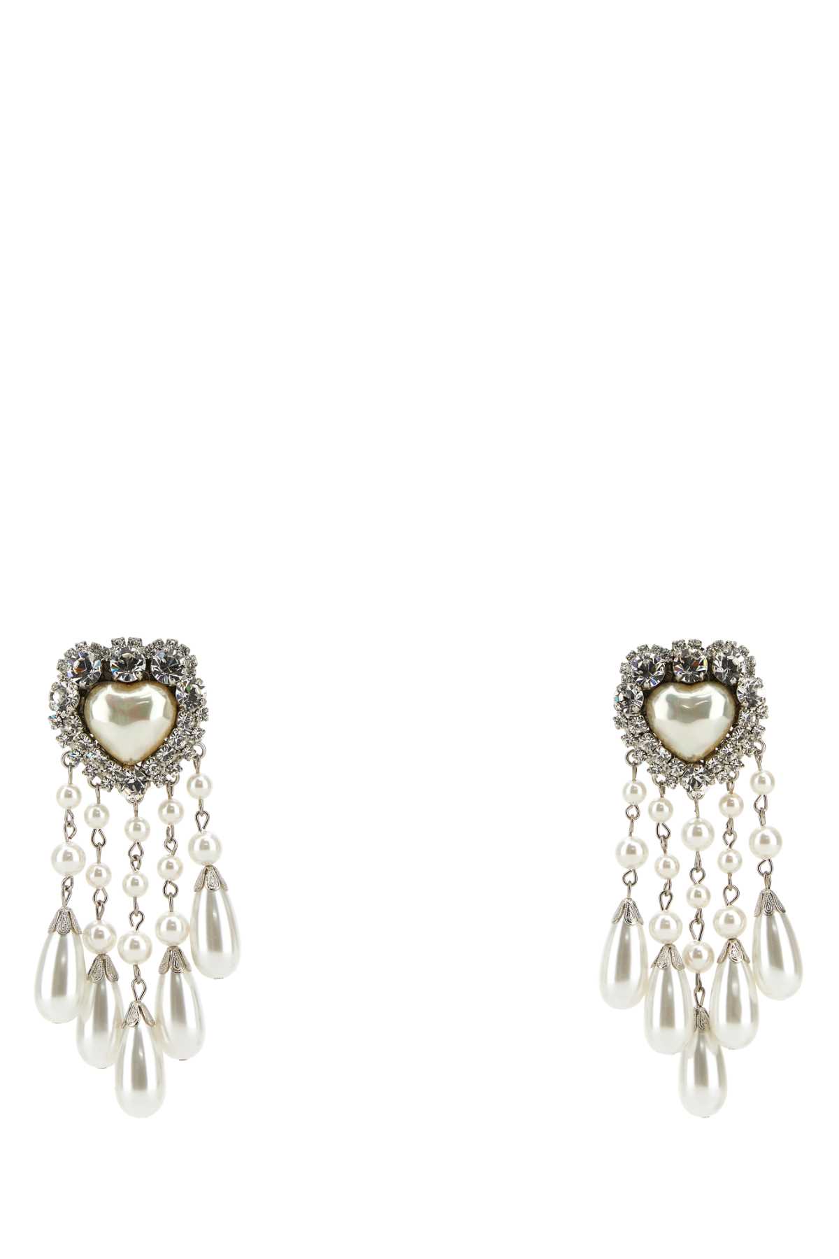 Alessandra Rich Embellished Metal Earrings
