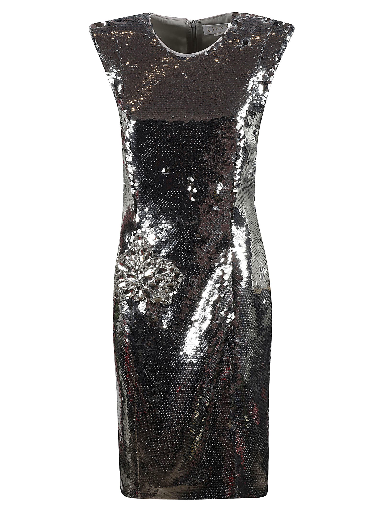 Genny Sequin-coated Sleeveless Dress