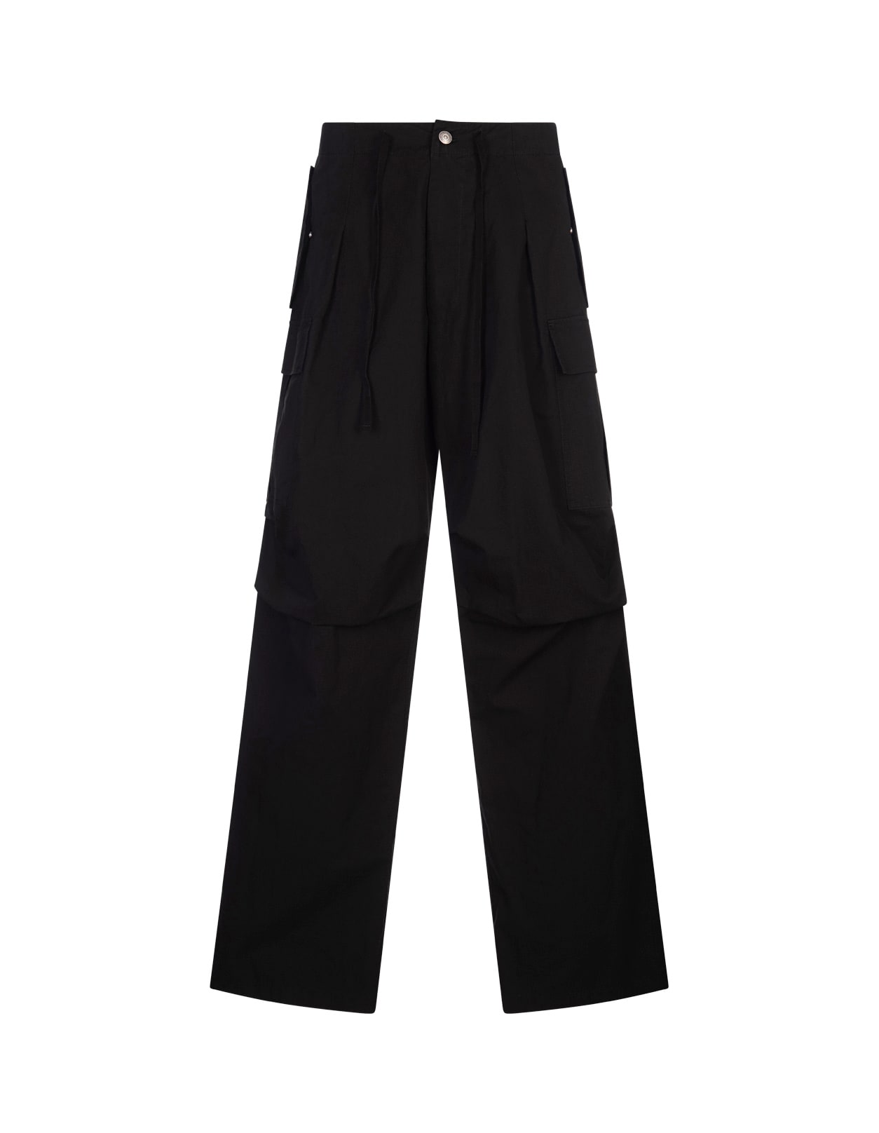 Alexander McQueen Cargo Trousers With Pleat In Black