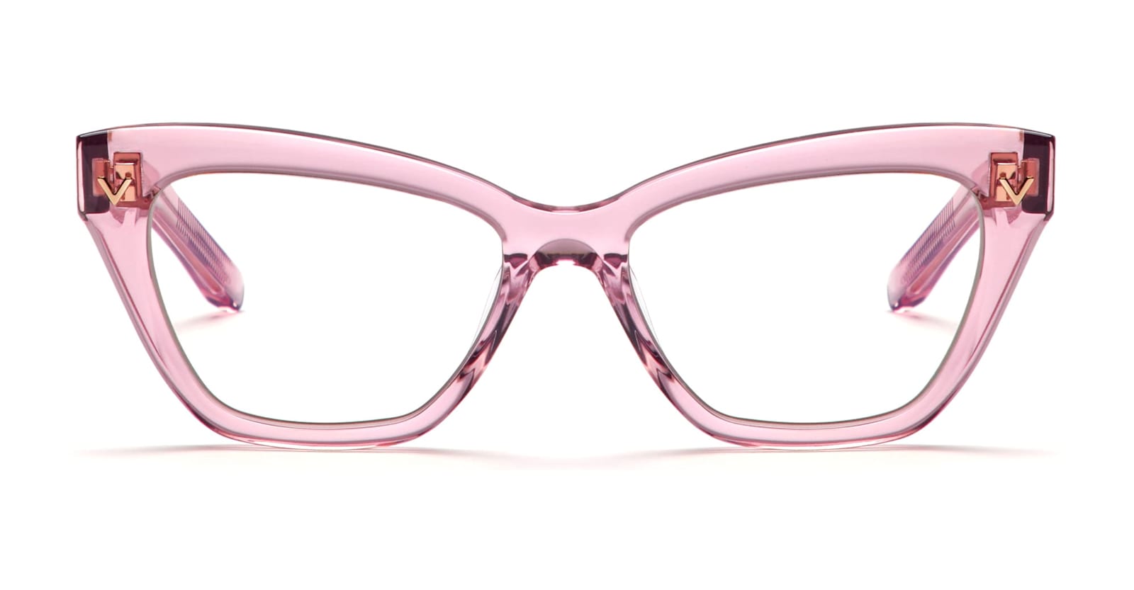 Valentino Eyewear V-tale- Crystal Pink / Light Gold Rx Glasses