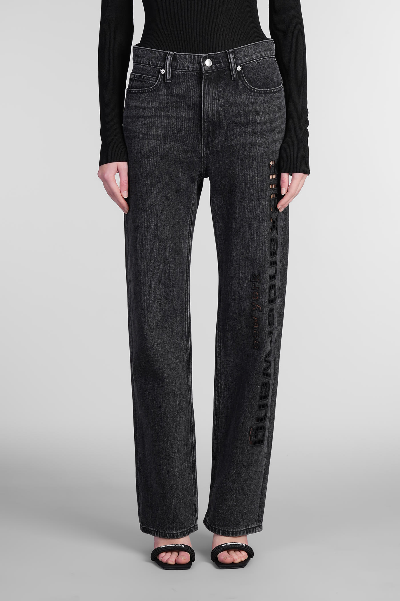 Alexander Wang Jeans In Black Cotton