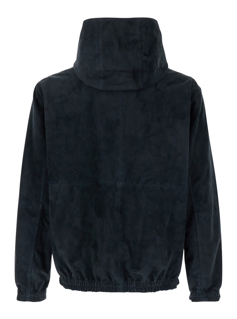 ARMA Dark Blue Reversible Jacket With Hood In Suede And Tech Fabric Man