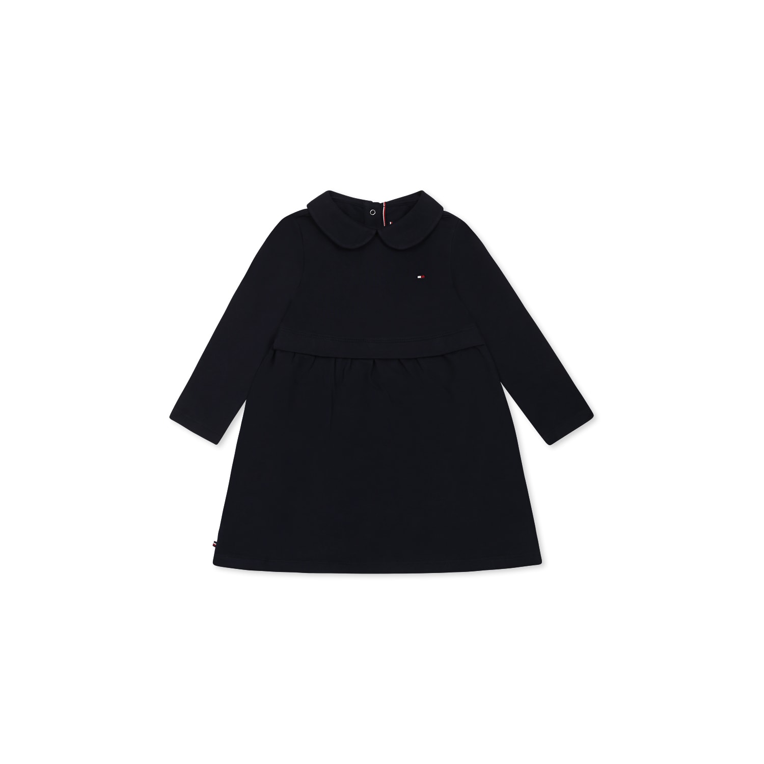 Tommy Hilfiger Blue Dress For Baby Girl With Iconic Flag