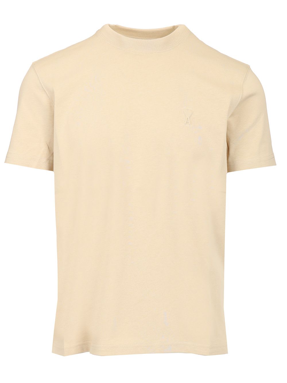Ami Alexandre Mattiussi Beige Cotton ami De Coeur T-shirt