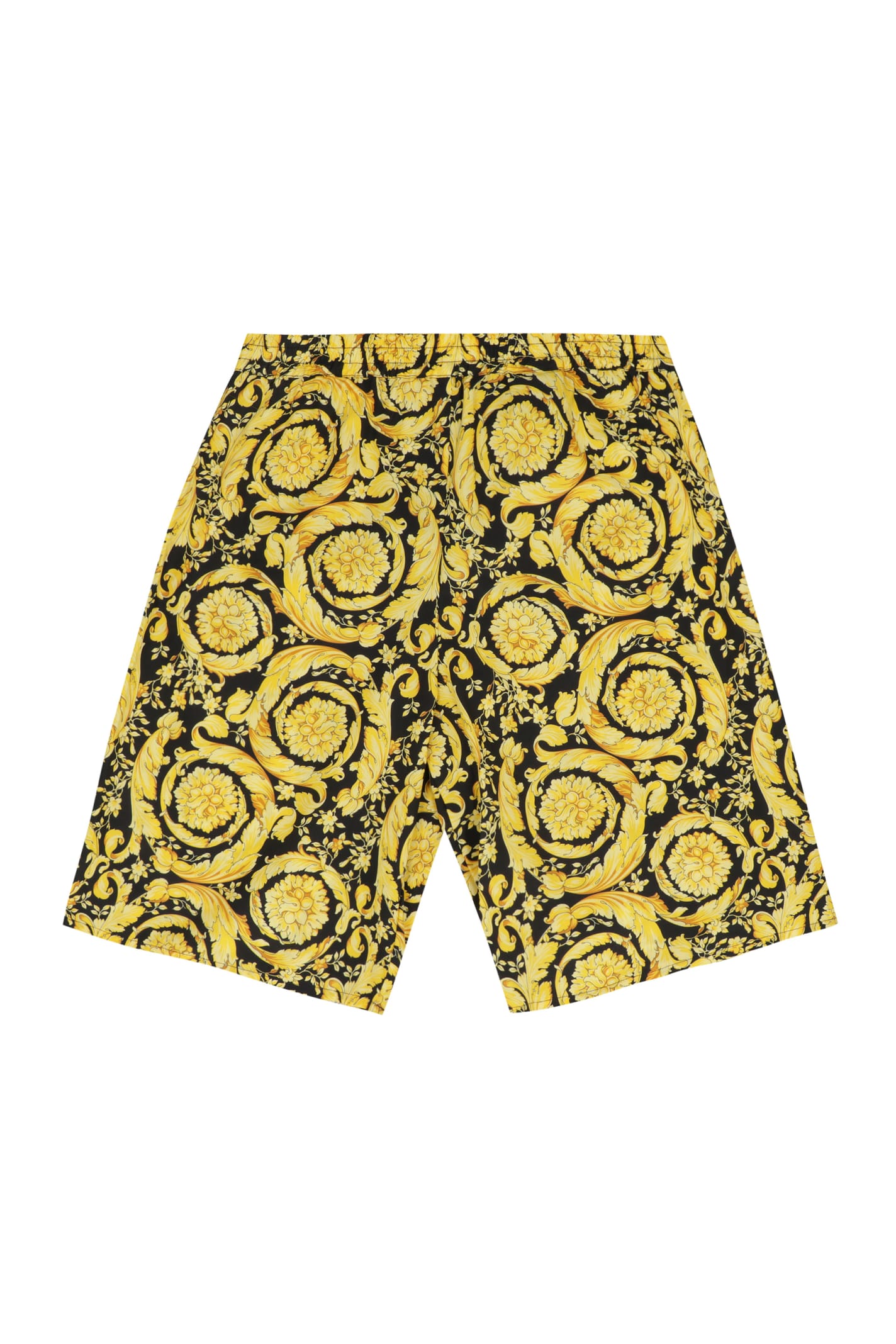 Young Versace Printed Cotton Shorts