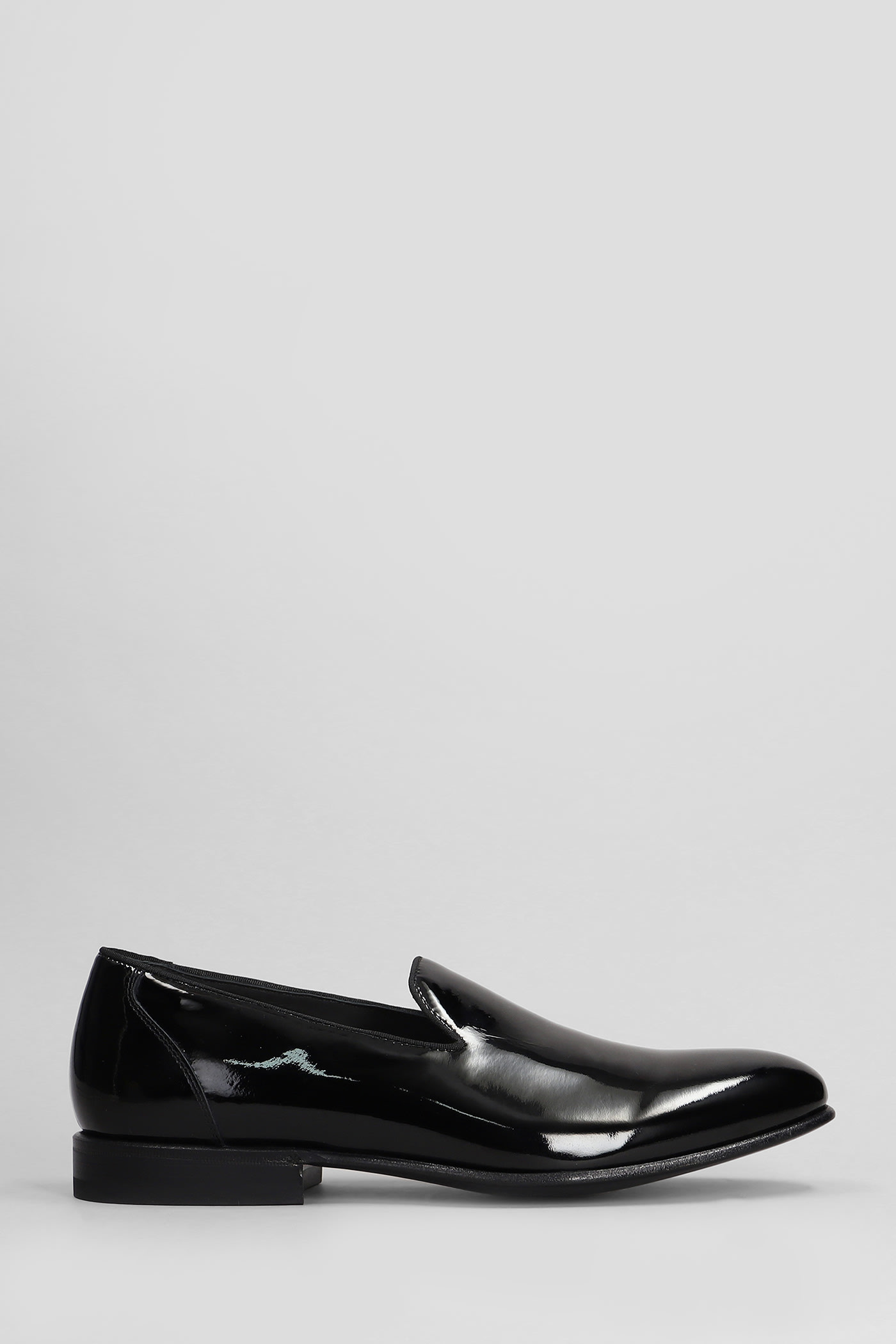 Green George Loafers In Black Patent Leather