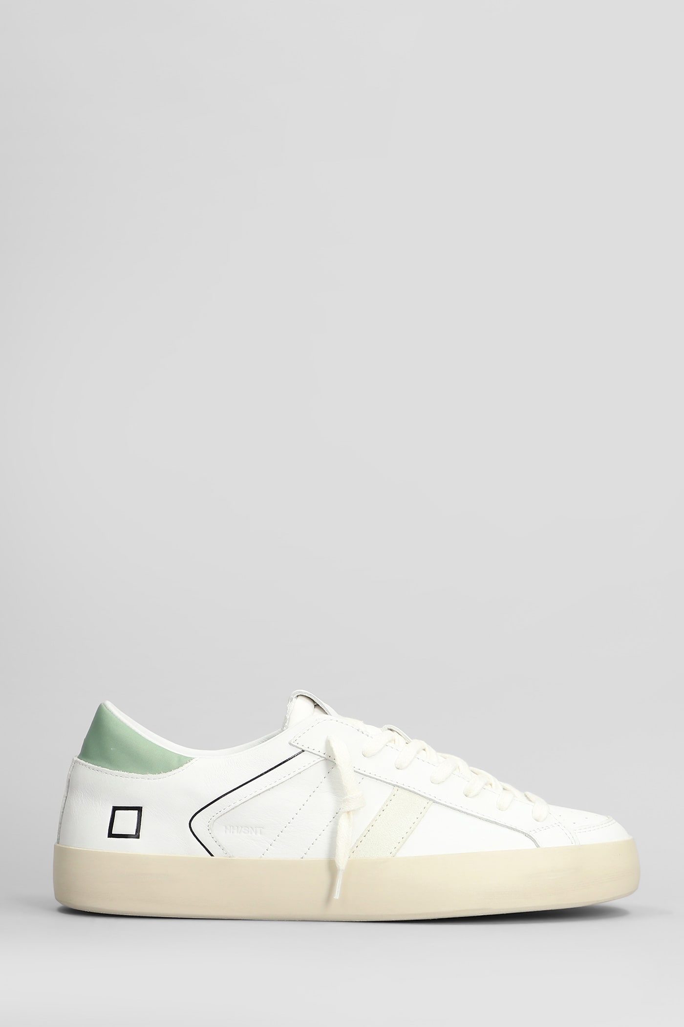 D. A.T. E. Hill Low Sneakers In White Suede And Leather