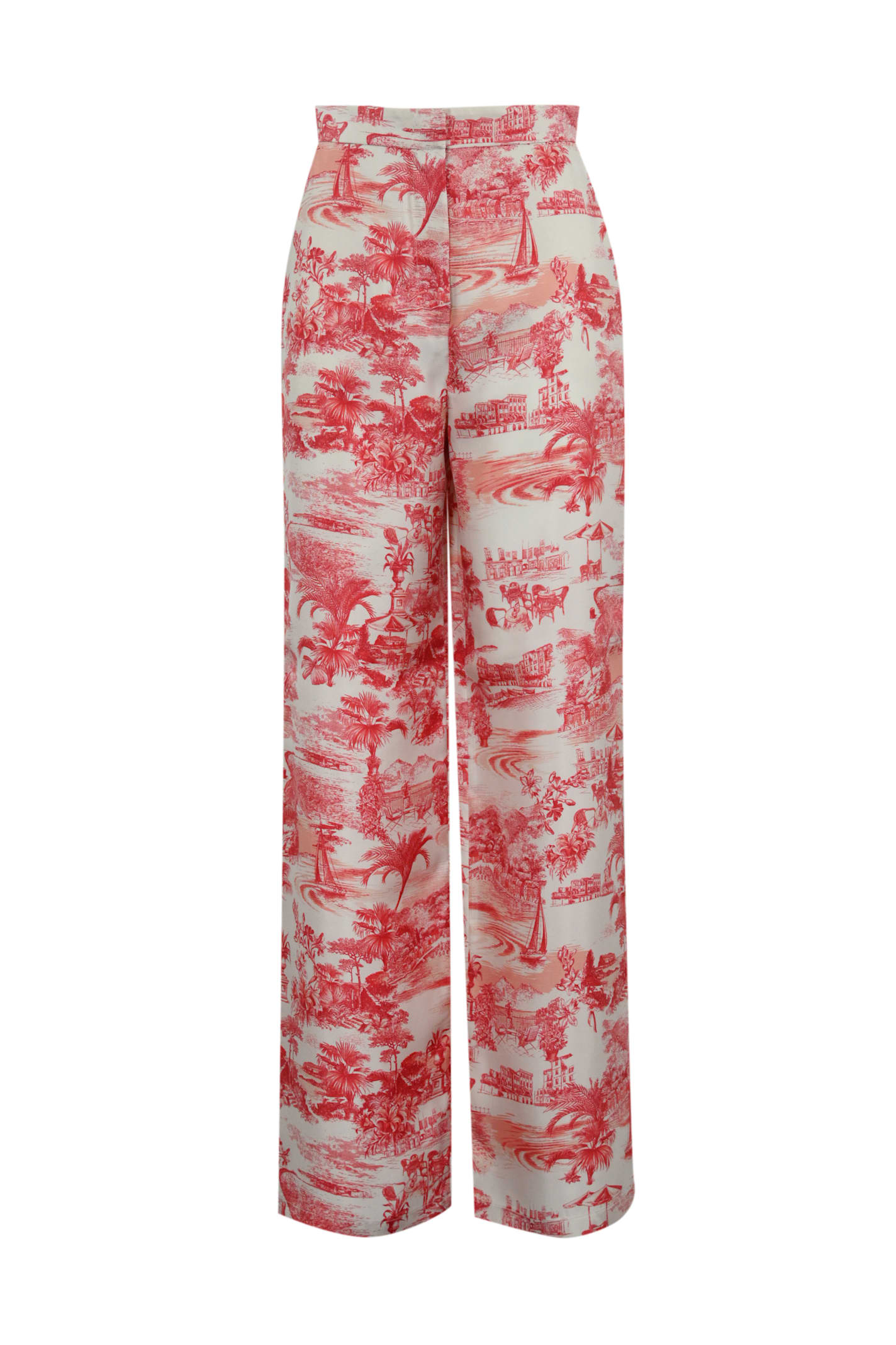 Max Mara Studio Zeus Trousers In Printed Twill