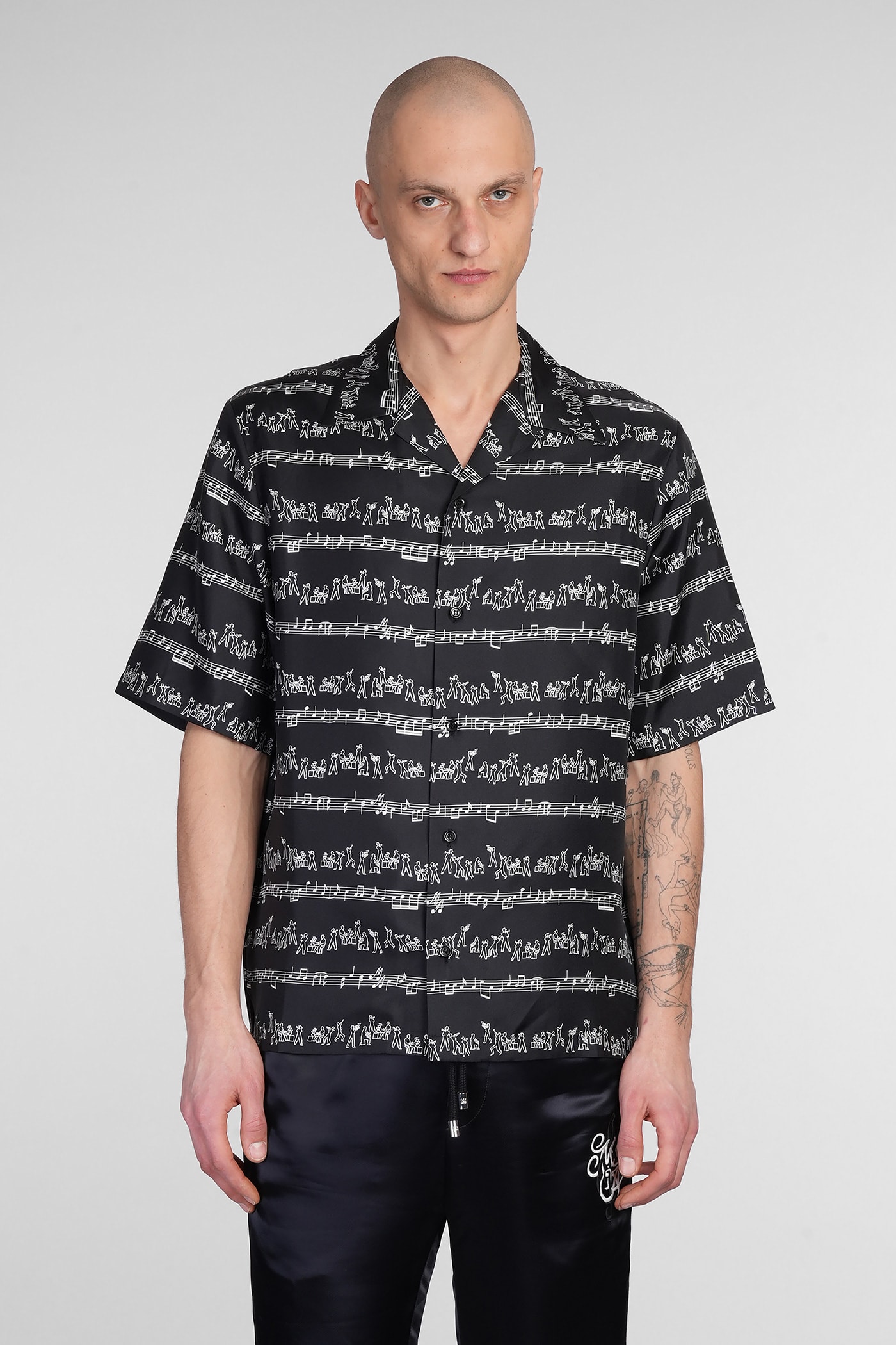 AMIRI Shirt In Black Silk