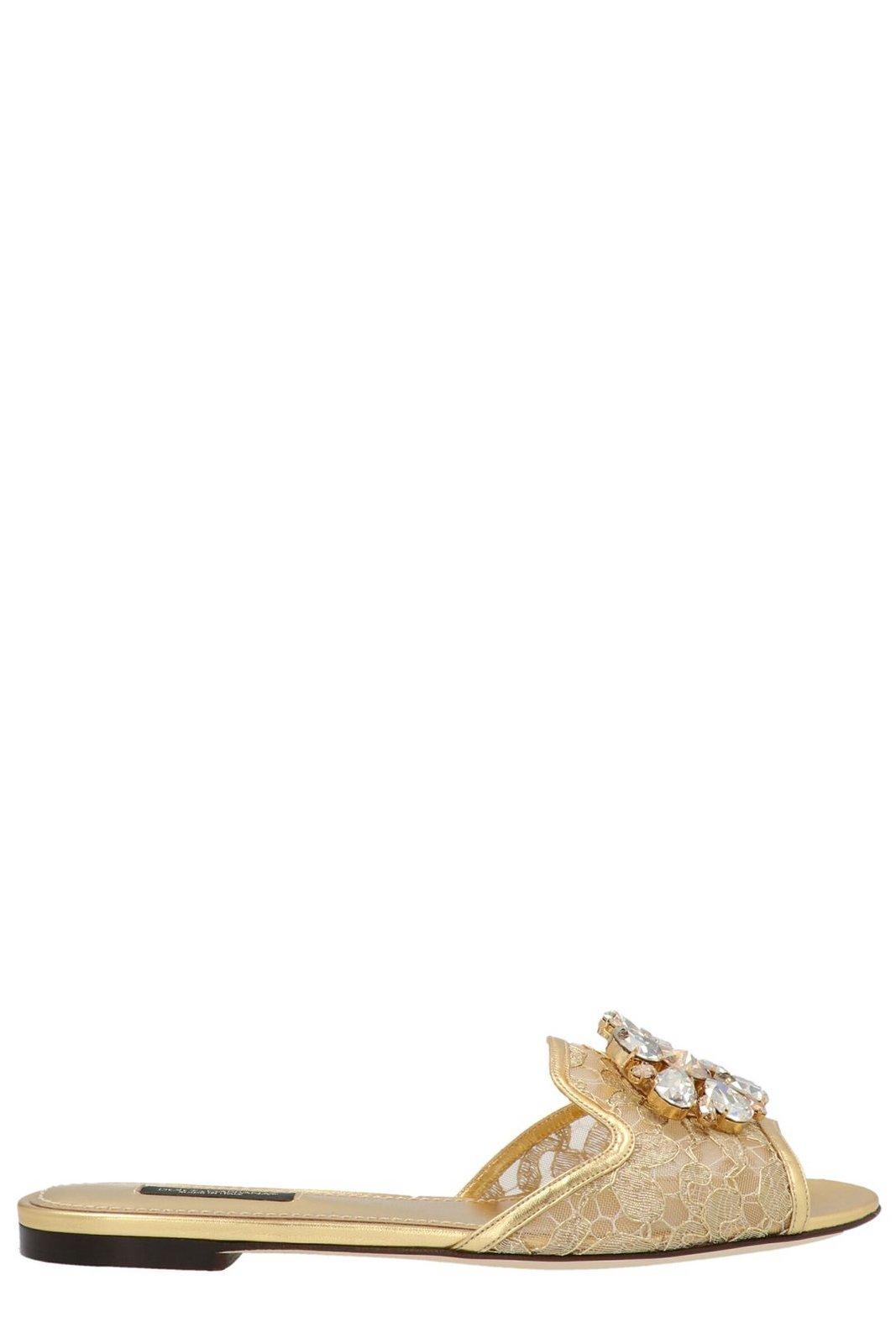 Dolce & Gabbana Embellished Slip-on Sandals