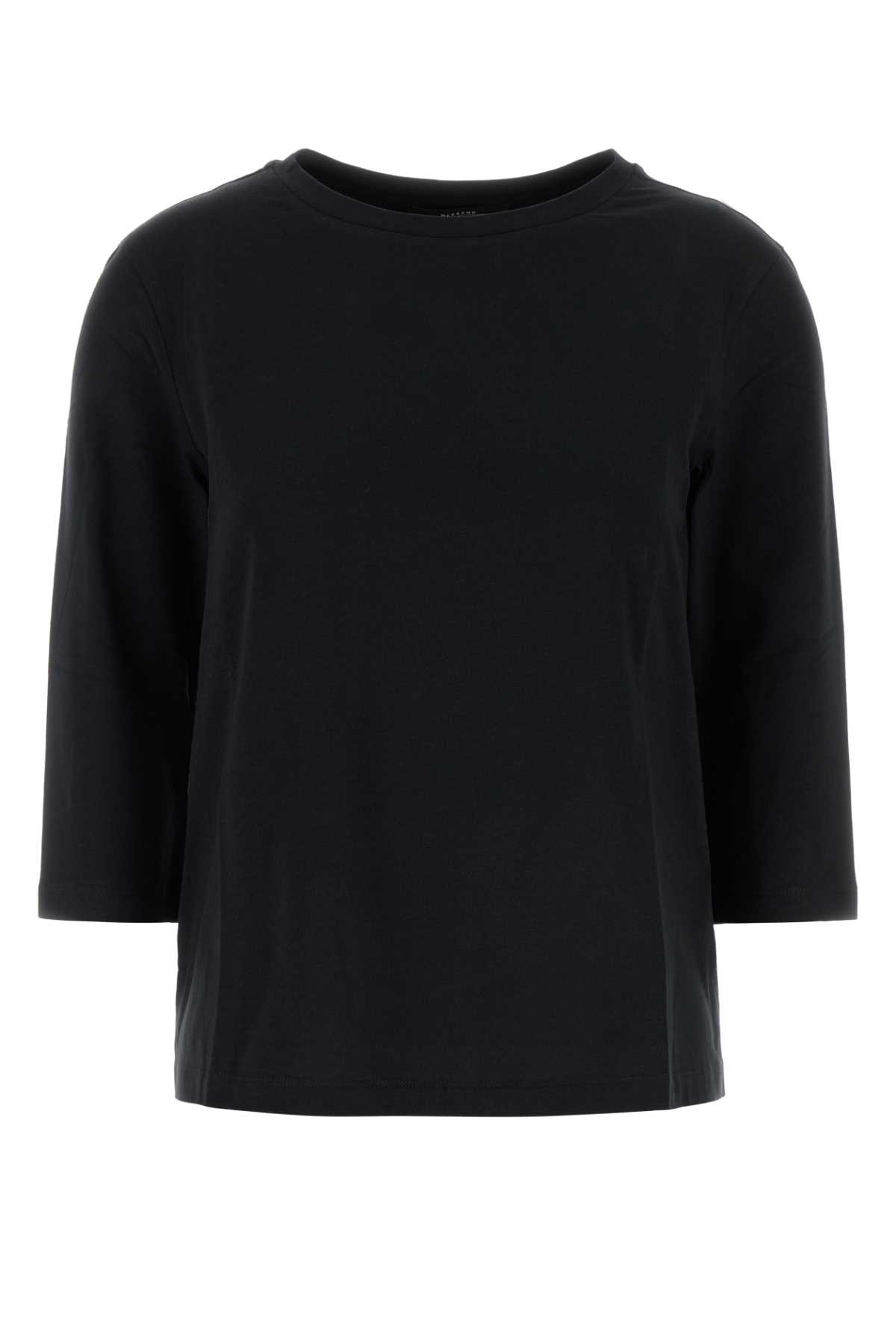 Weekend Max Mara Black Stretch Cotton Multia T-shirt