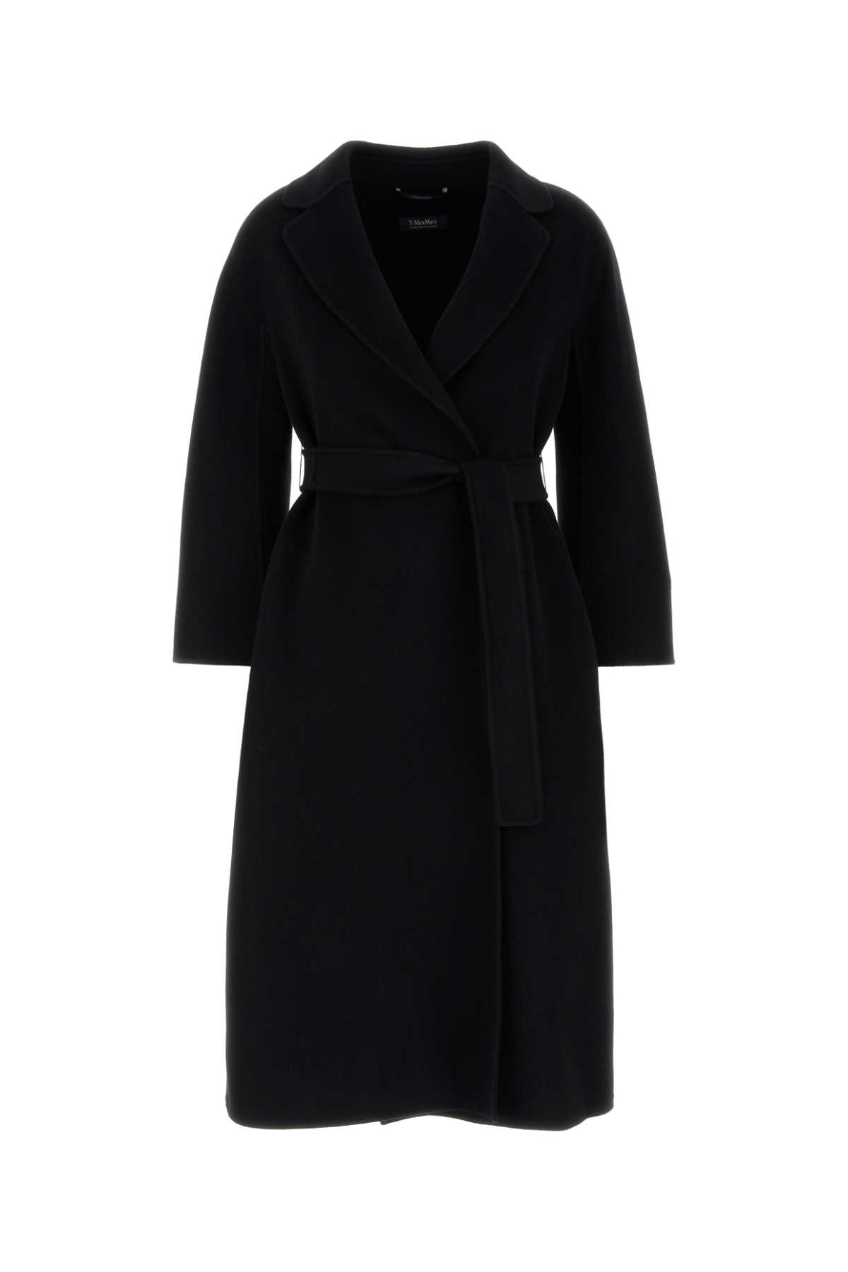 'S Max Mara Black Wool Esturia Coat