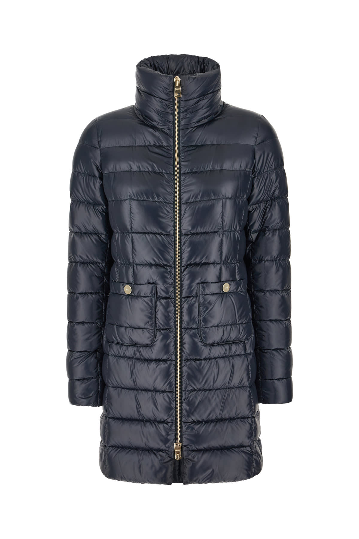 Herno Navy Blue Nylon Maria Down Jacket