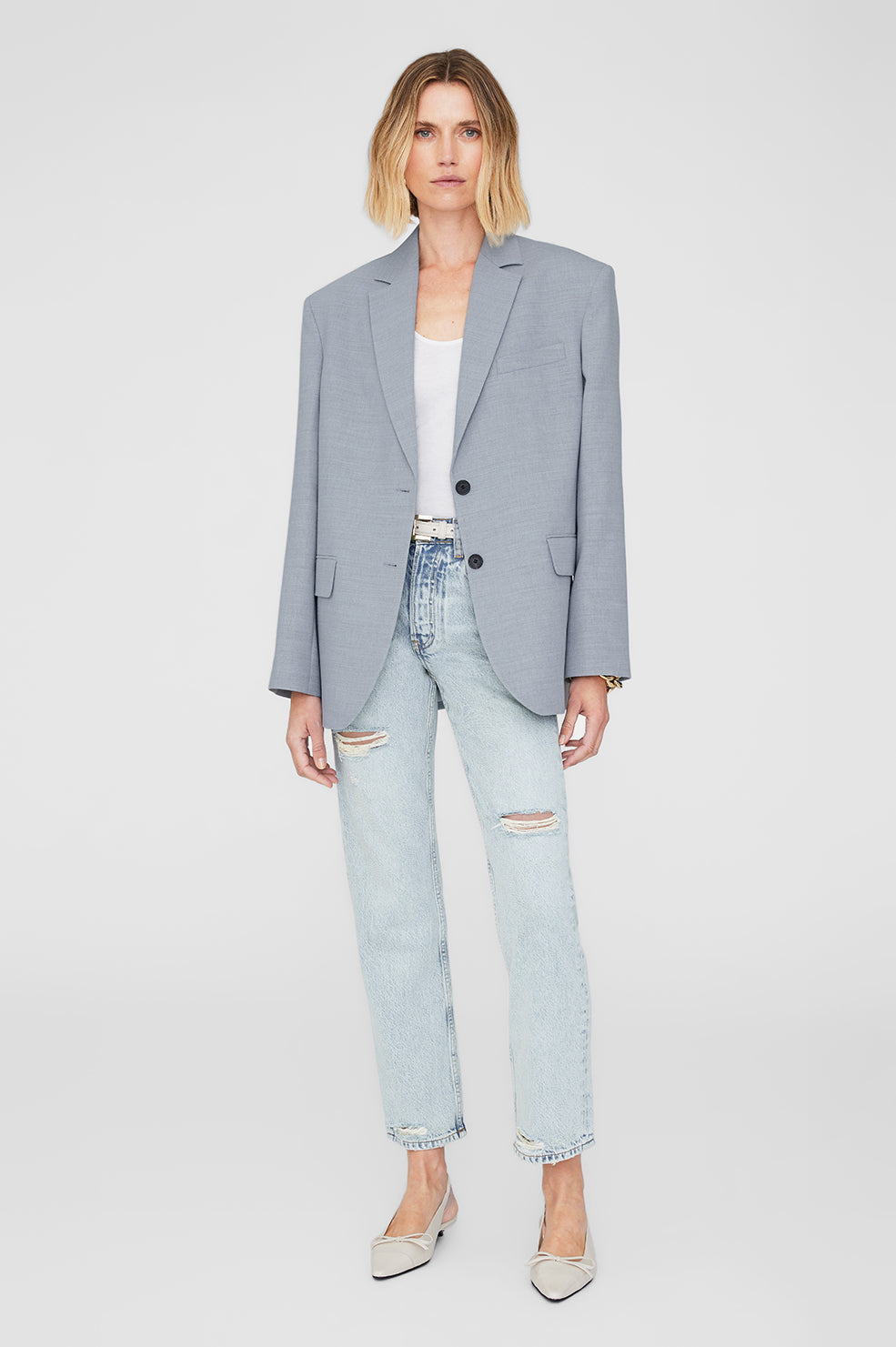 Quinn Blazer - Steel Blue Xs
