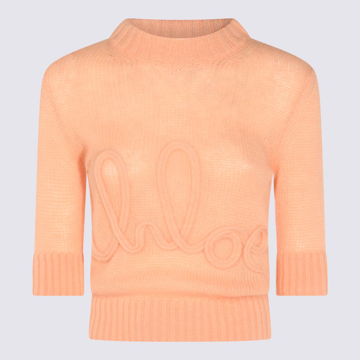 Chloé Light Orange Wool Knitwear