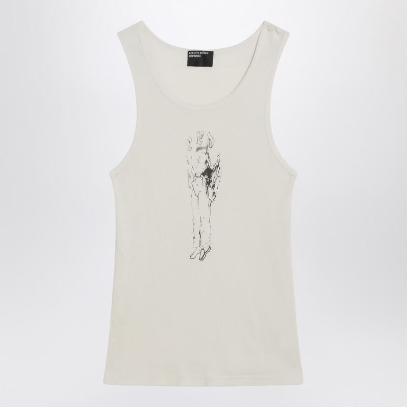 Enfants Riches Déprimés Bad Professor White Vintage-Effect Tank Top