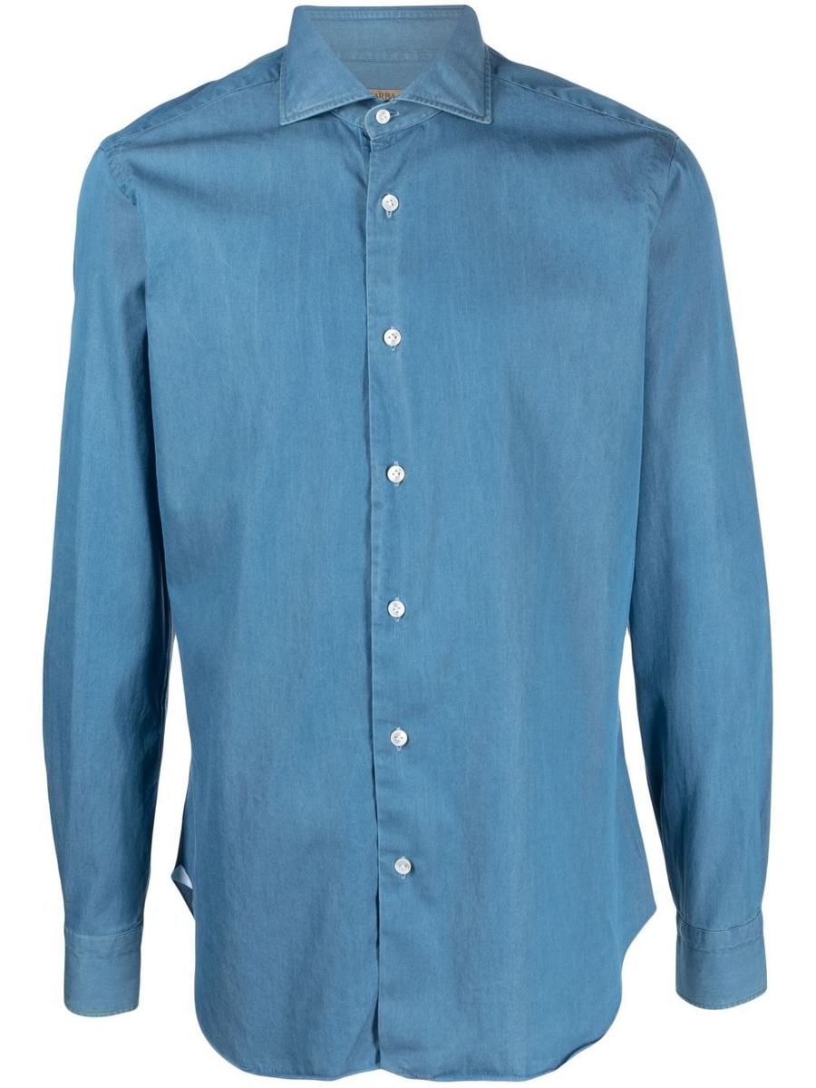 Barba Light Blue Shirt In Soft Cotton