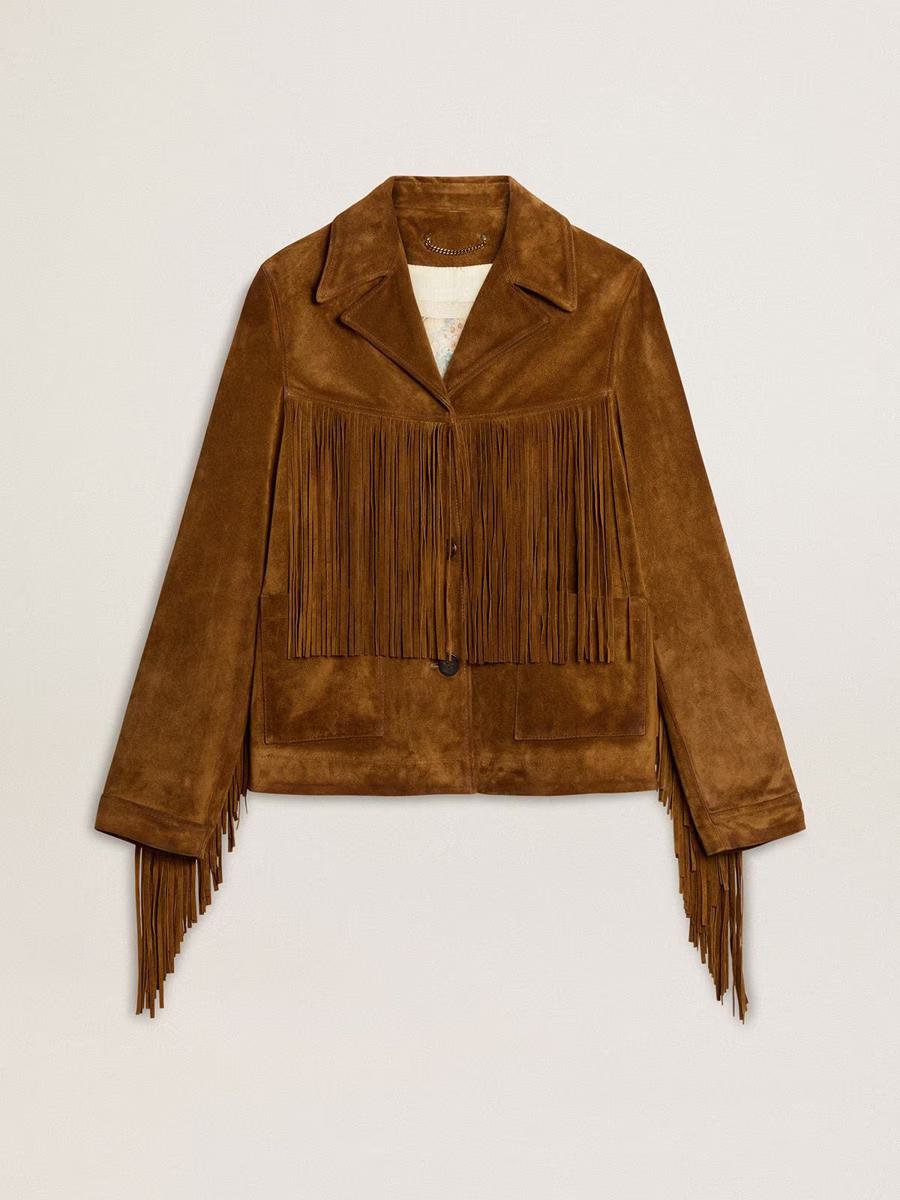 Golden Goose Suede Jacket With Fringes
