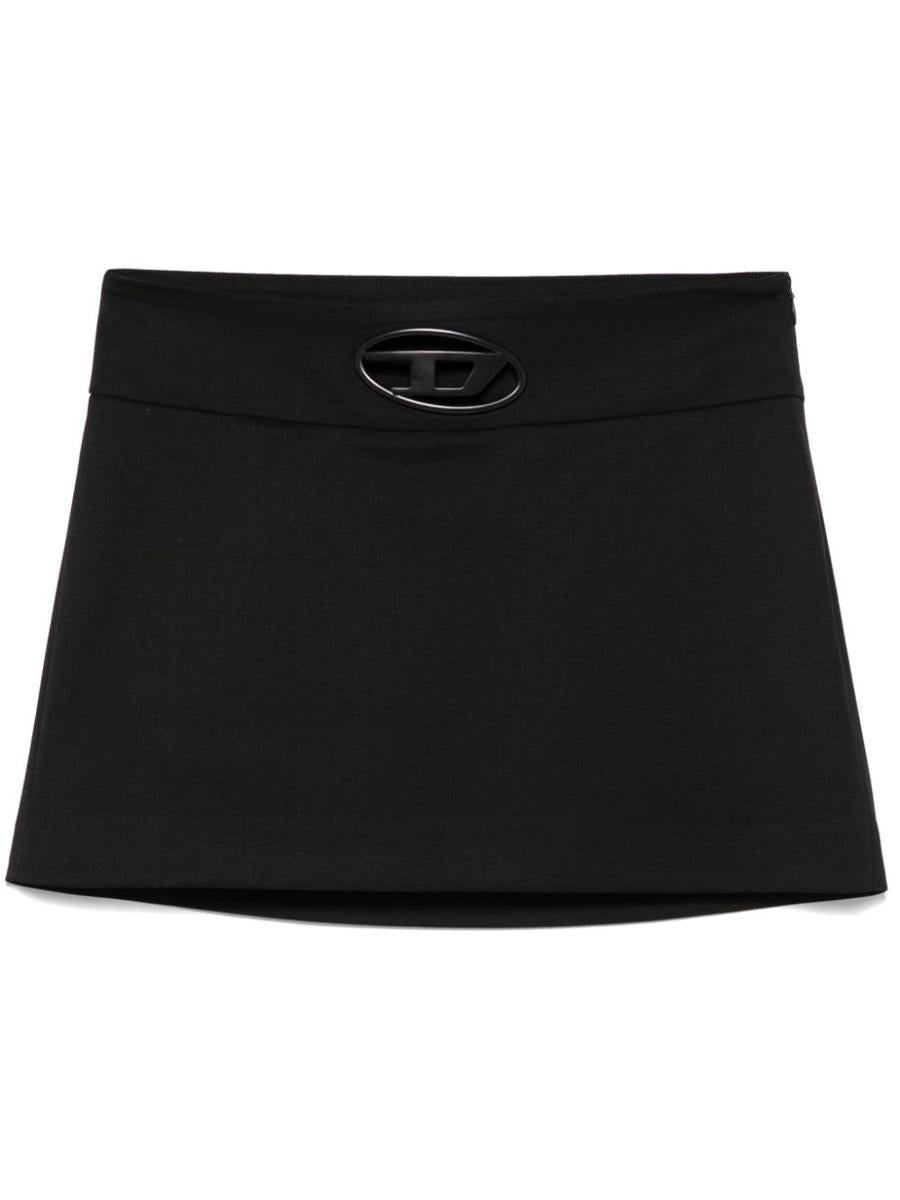 Diesel O-Dixy Wool Blend Mini Skirt