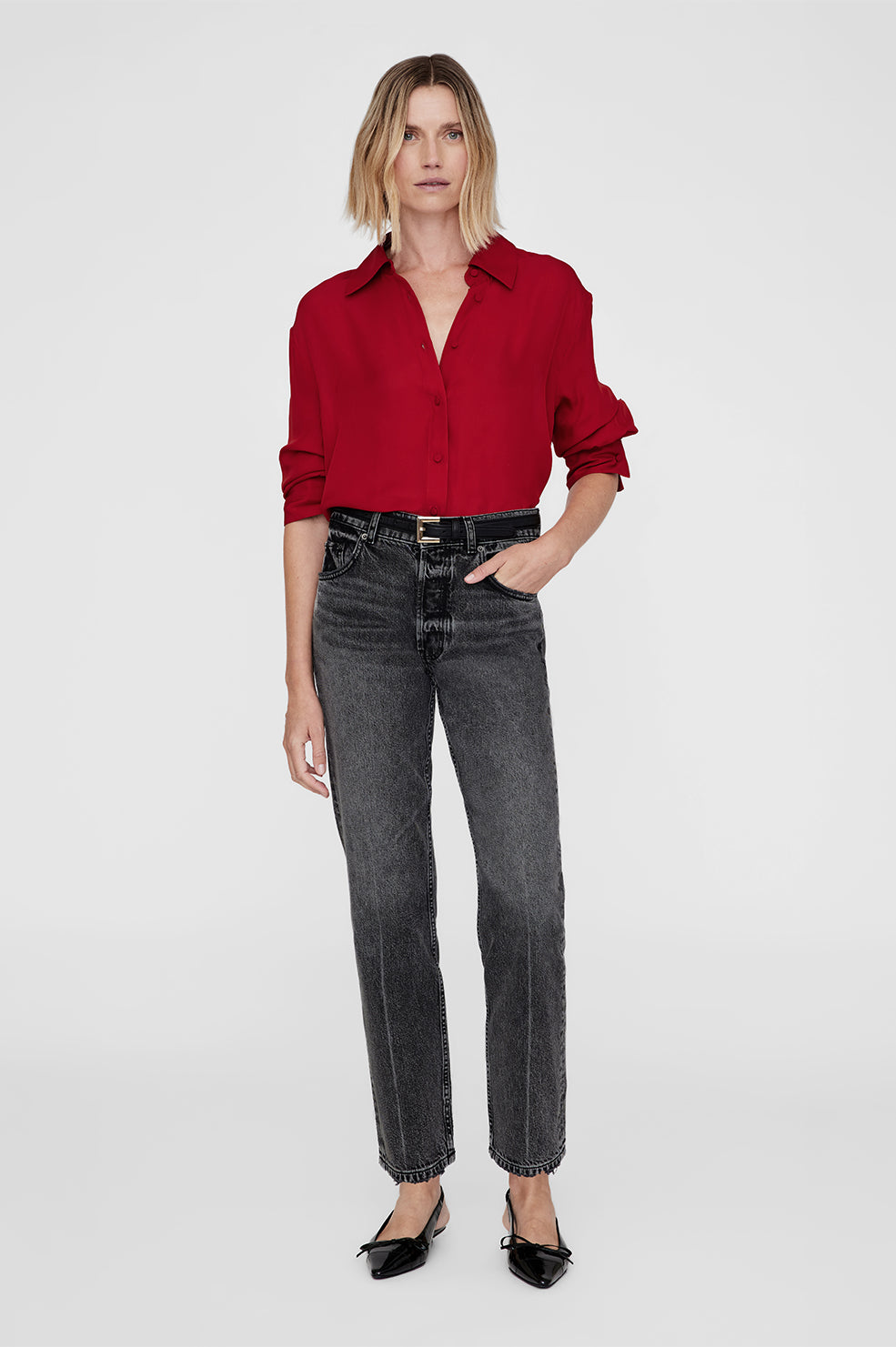 Bridget Shirt - Scarlet Red L