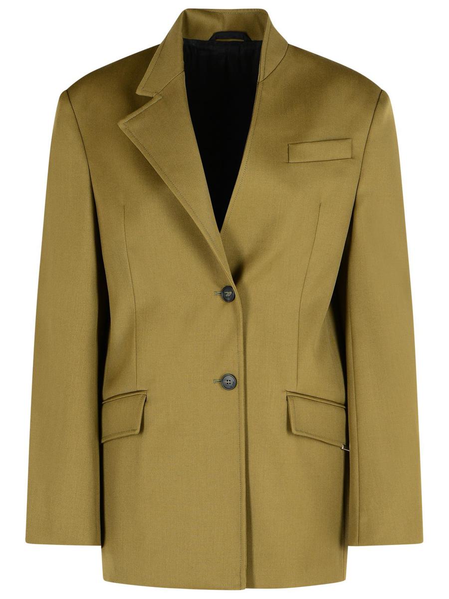 The Attico Green Virgin Wool Blazer