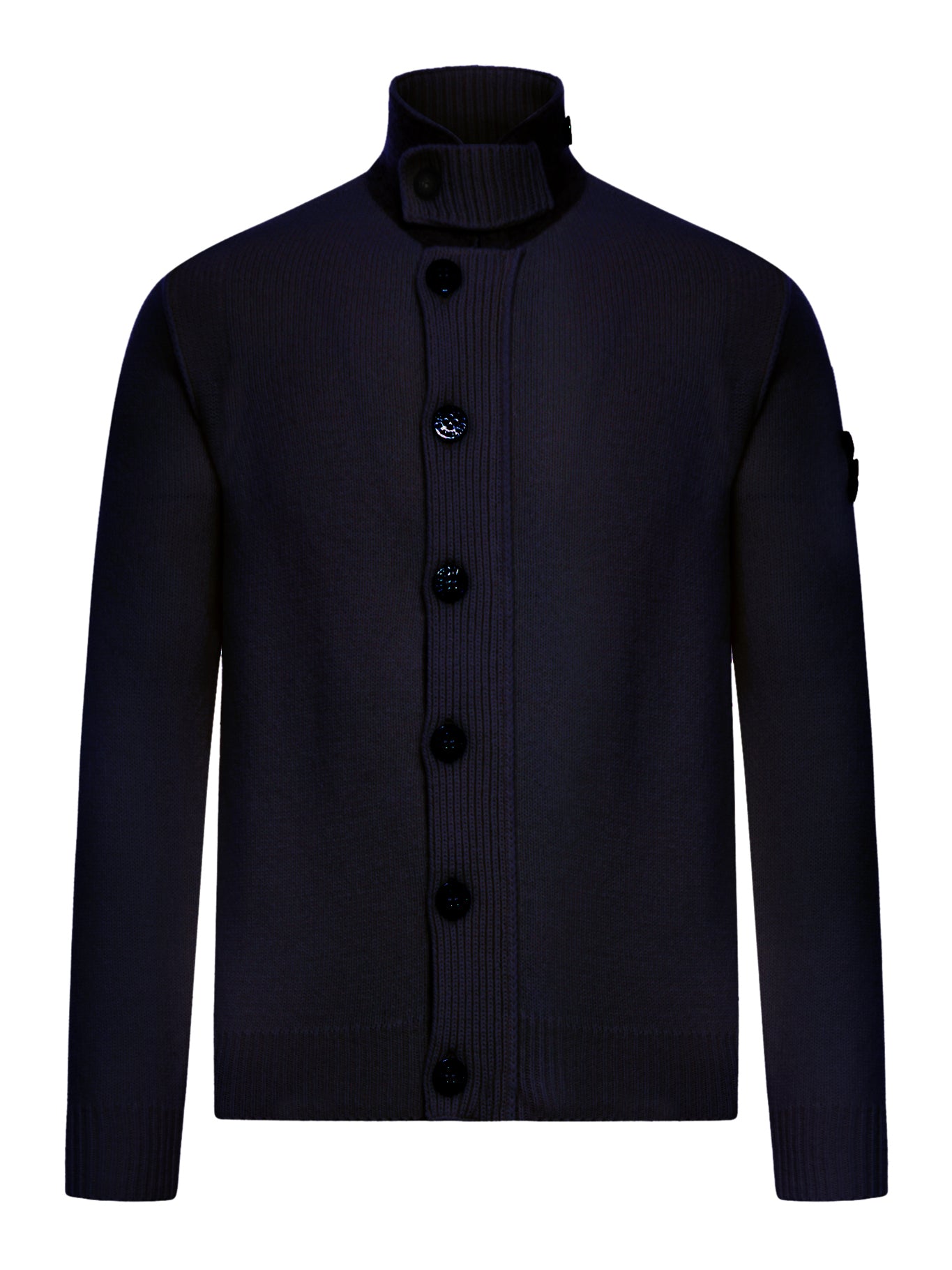 HIGH NECK WOOL CARDIGAN - Stone Island - Man