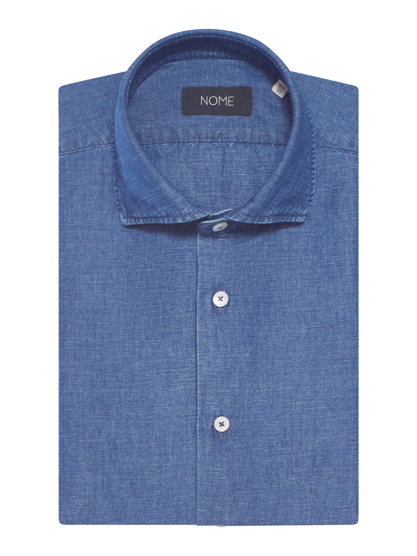 COTTON AND LINEN SHIRT WITH DENIM EFFECT - Nome X Xacus - Man