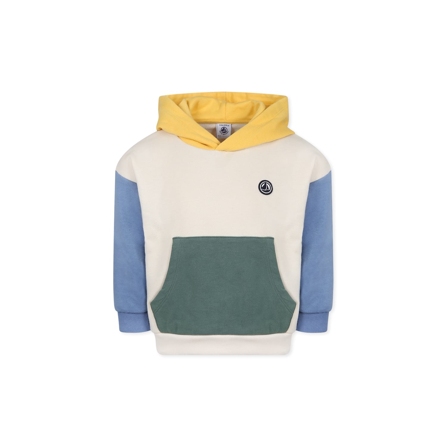 Petit Bateau Ivory Sweatshirt For Boy With Logo