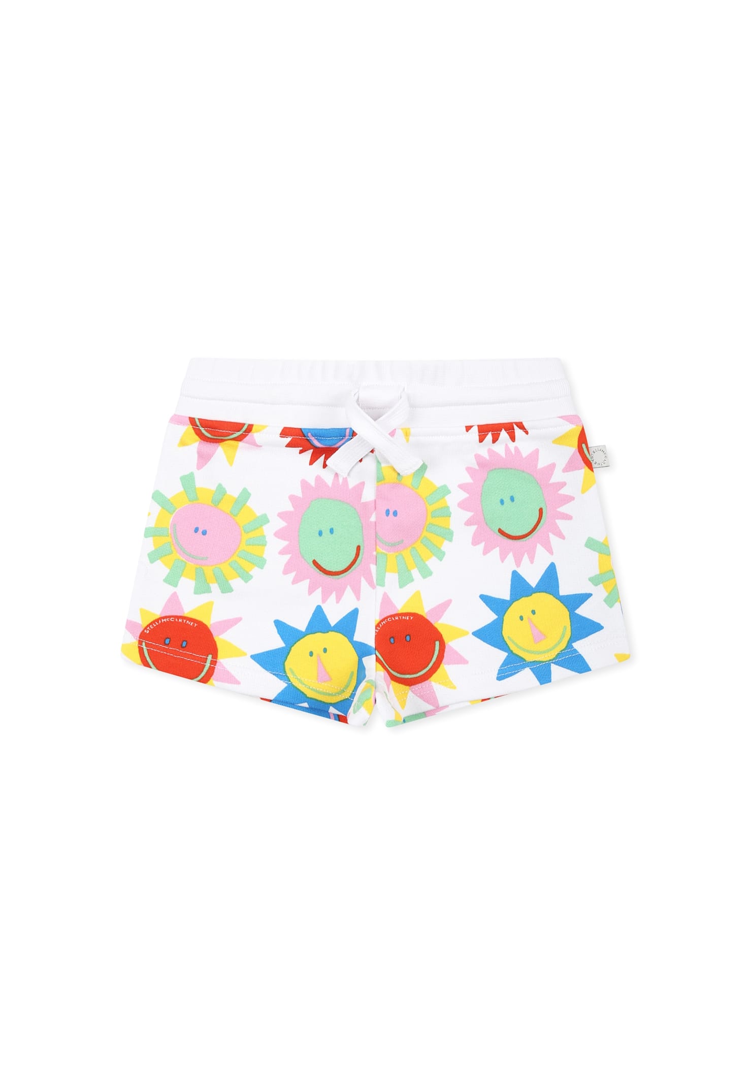 Stella McCartney Kids White Dress For Baby Girl Sun Print