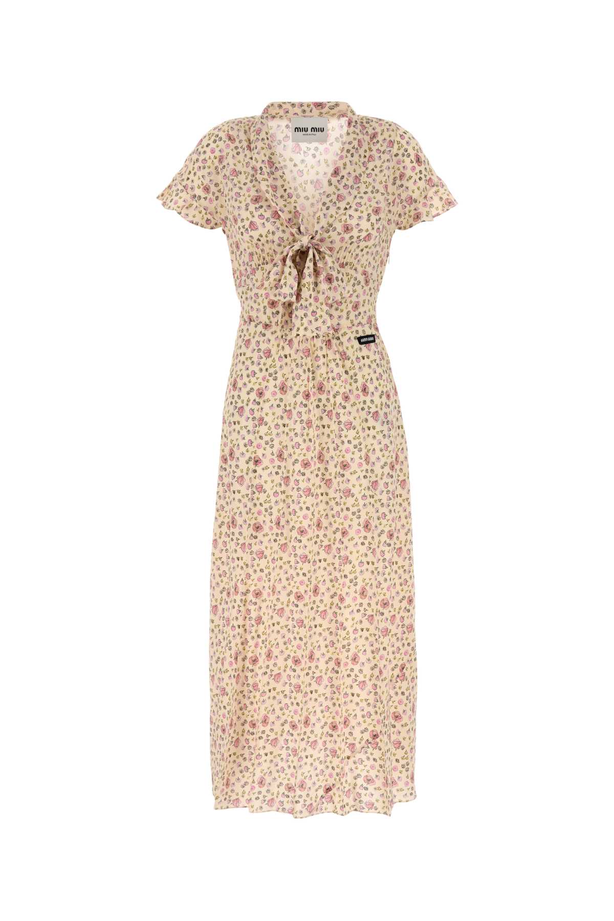 Miu Miu Printed Silk Dress
