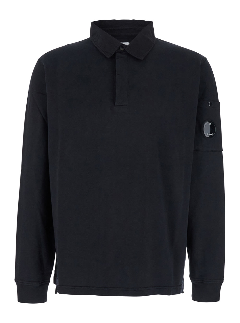 C. P. Company Sweatshirts Polo Collar In Light Fleece