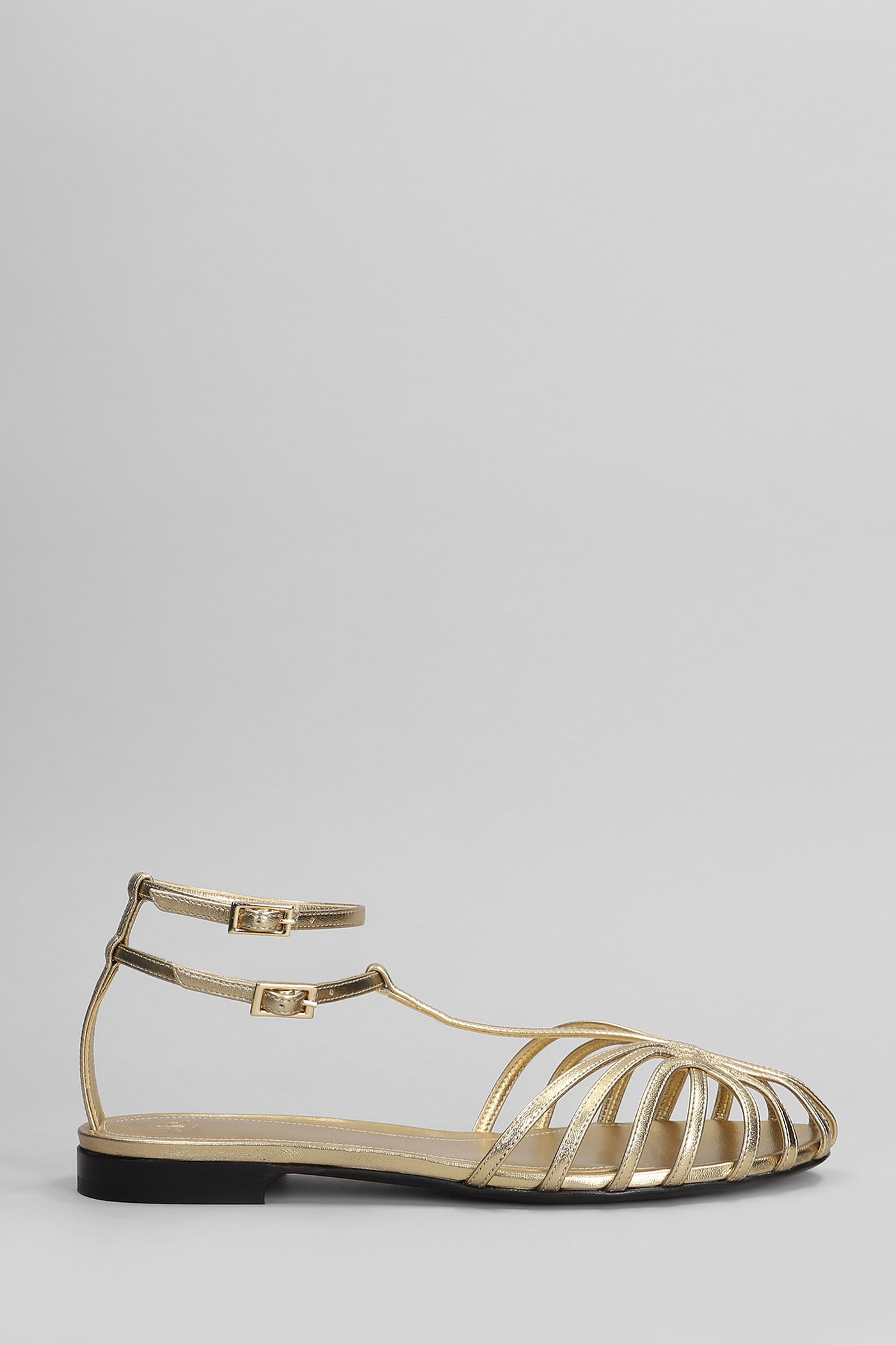 Alevì Elena 005 Flats In Gold Leather