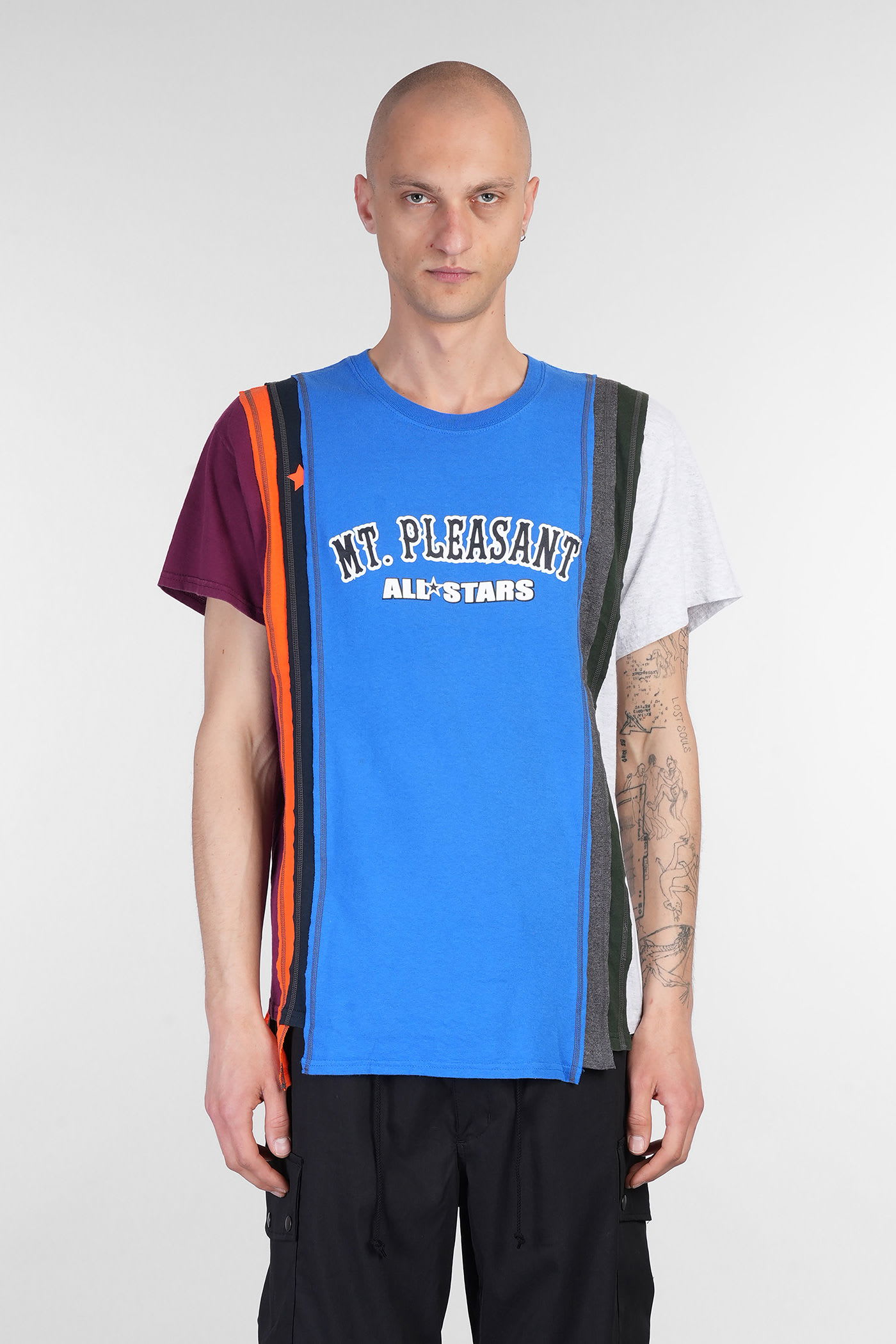 Needles T-shirt In Blue Cotton