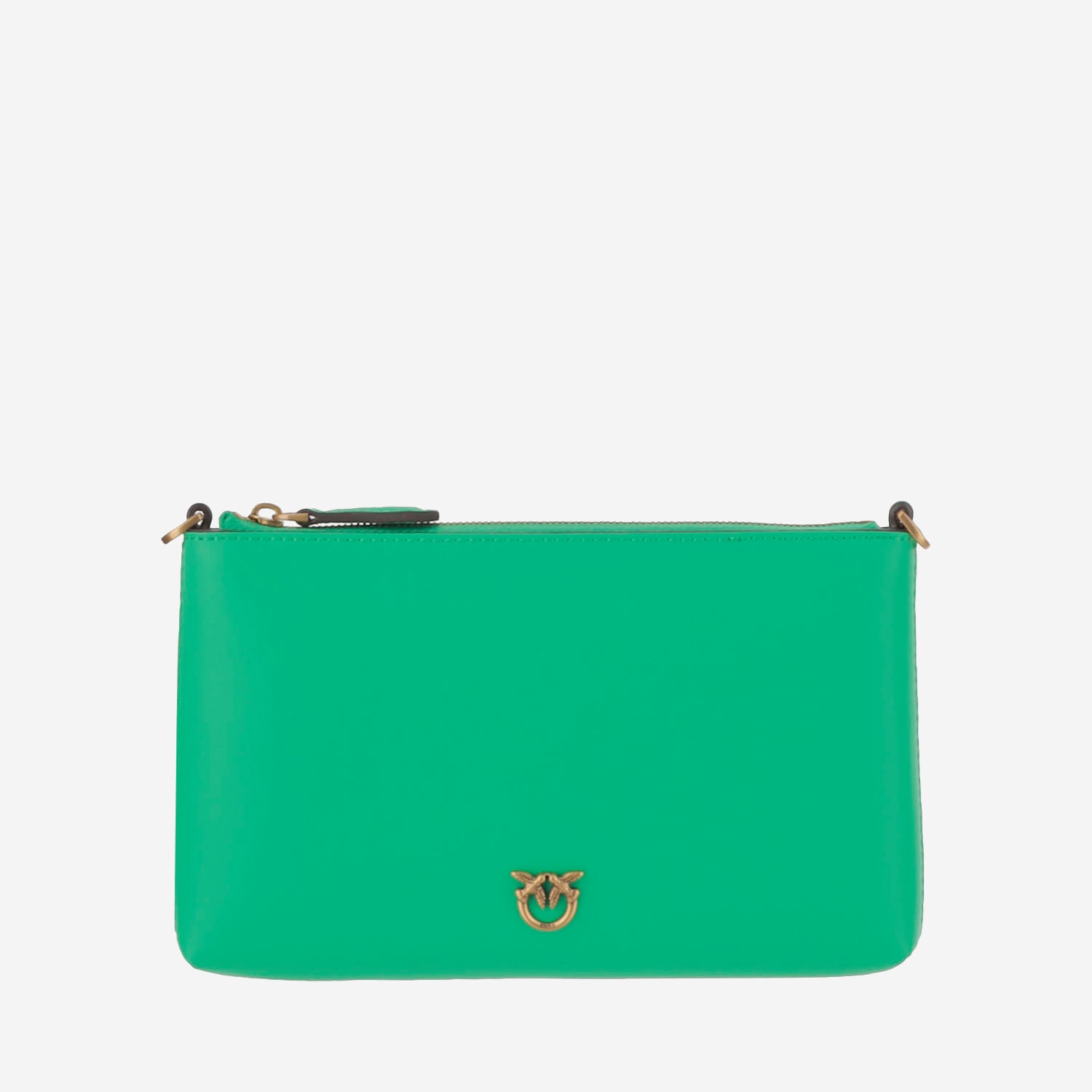 Pinko Leather Clutch Bag With Logo