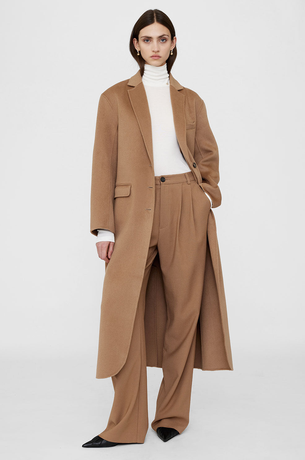 Quinn Coat - Camel Cashmere Blend Xs