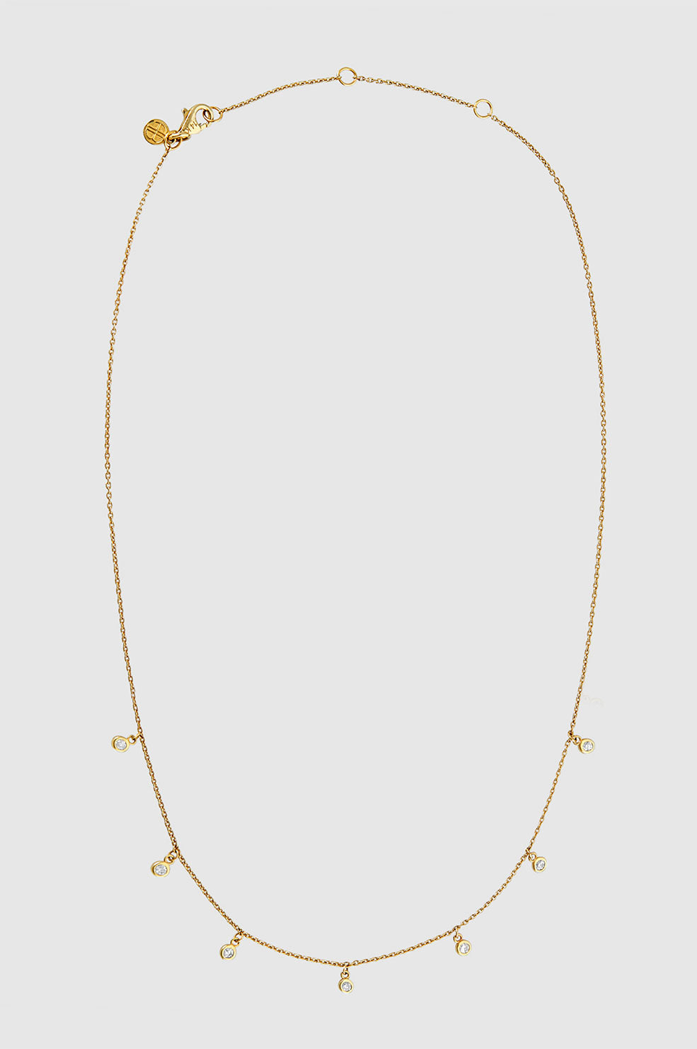 Diamond Droplet Necklace - 14k Gold One