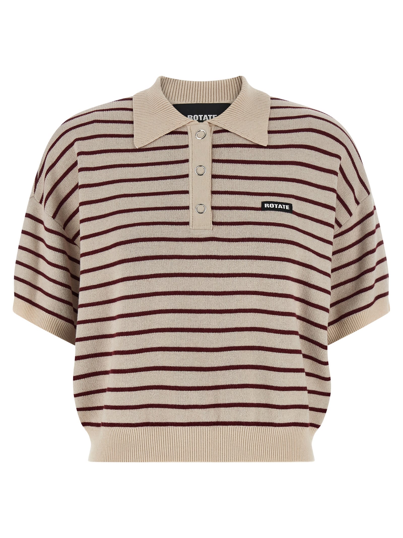 Rotate by Birger Christensen slinky Knit Polo Shirt