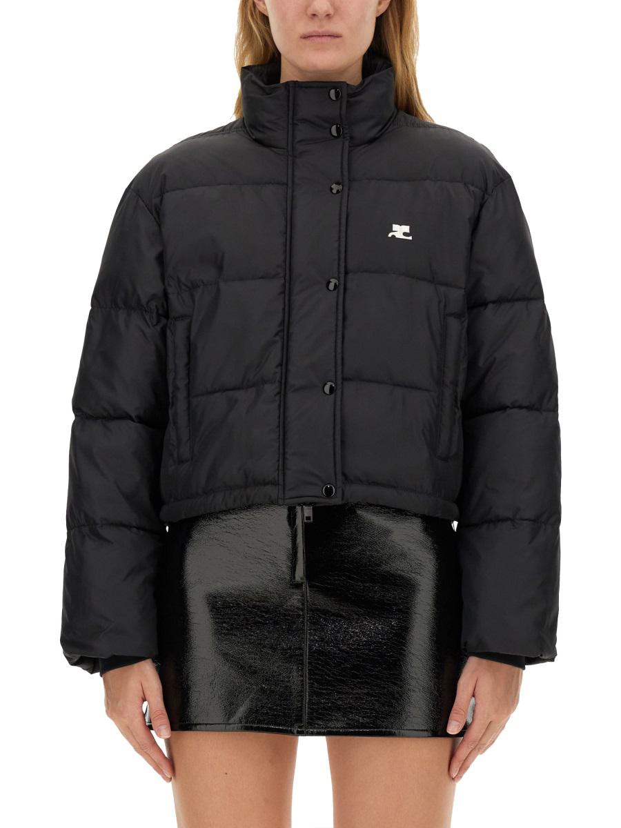 Courrèges Down Jacket With Logo