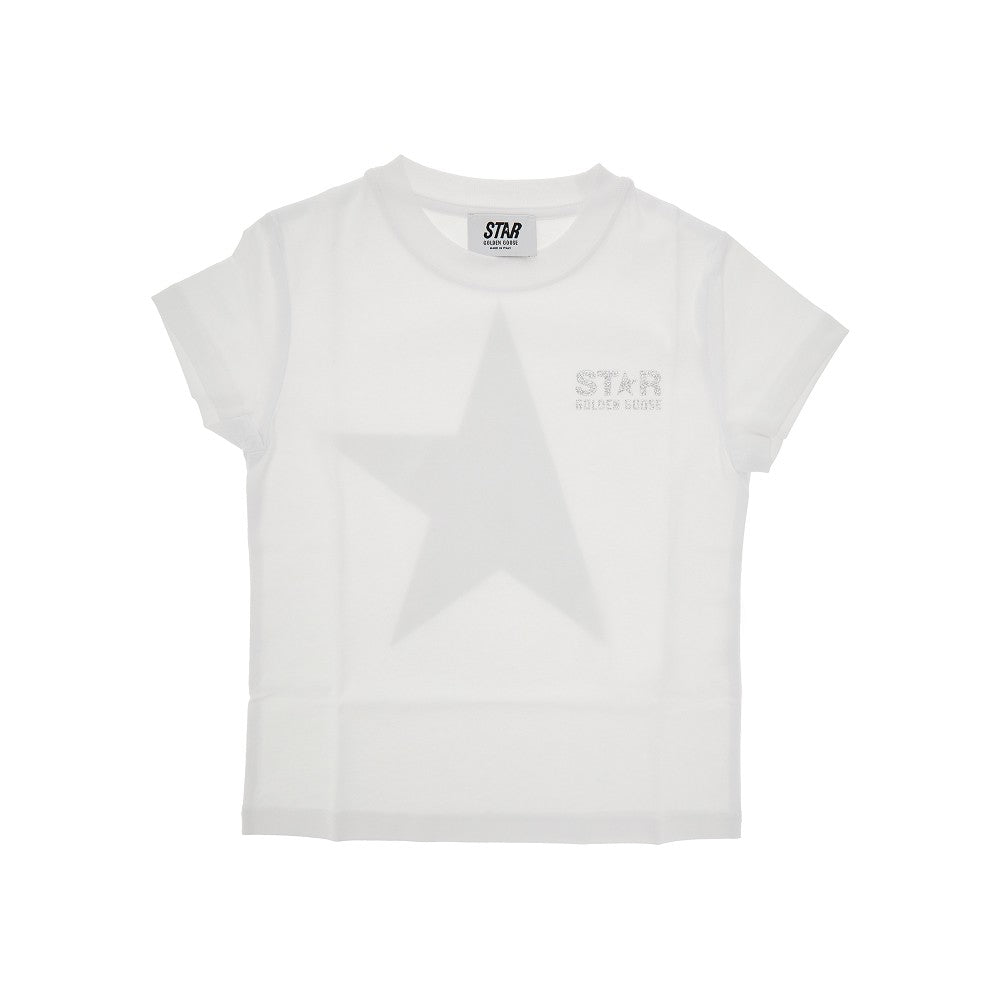 GOLDEN GOOSE Glittered Star print T-shirt Kids 12Y