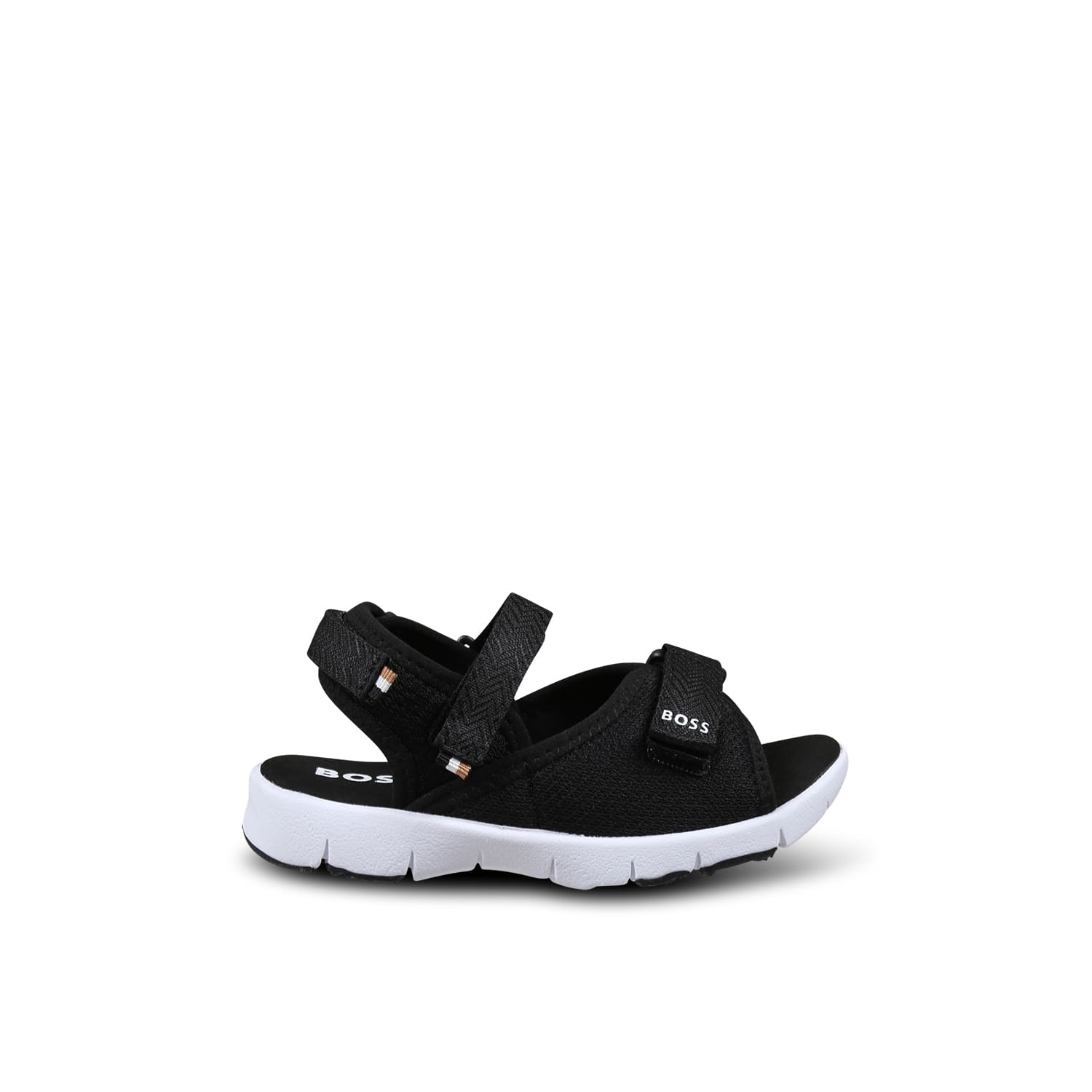 Hugo Boss Black Sandals For Boy With Logo