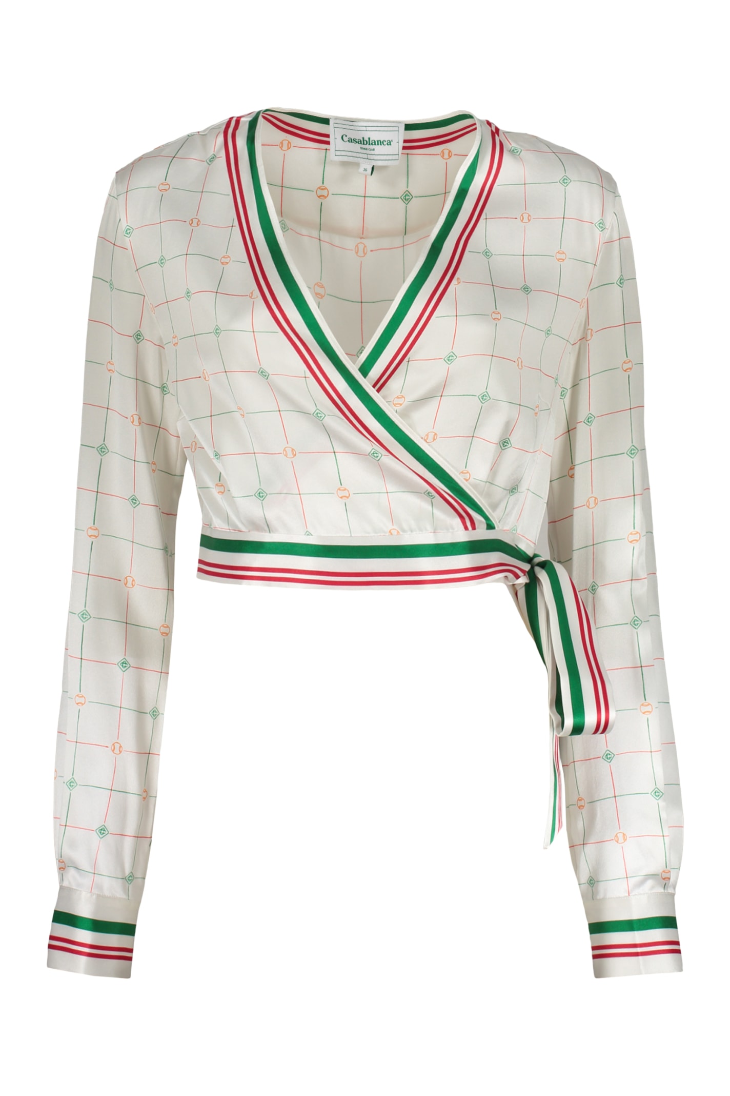 Casablanca Printed Silk Blouse