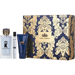 Dolce & Gabbana K by Dolce & Gabbana EDT SPRAY 3.3 OZ & SHOWER GEL 1.7 OZ & EDT TRAVEL SPAY 0.33 OZ MINI for MEN