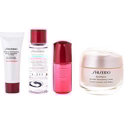 Shiseido by Shiseido Benefiance Holiday Kit: Benefiance Wrinkle Smoothing Cream 50ml + Clarifying Cleansing Foam 15ml + Treatment Softener 30ml + Ultimune Power Infusing Concentrate 10ml -4pcs for WOMEN