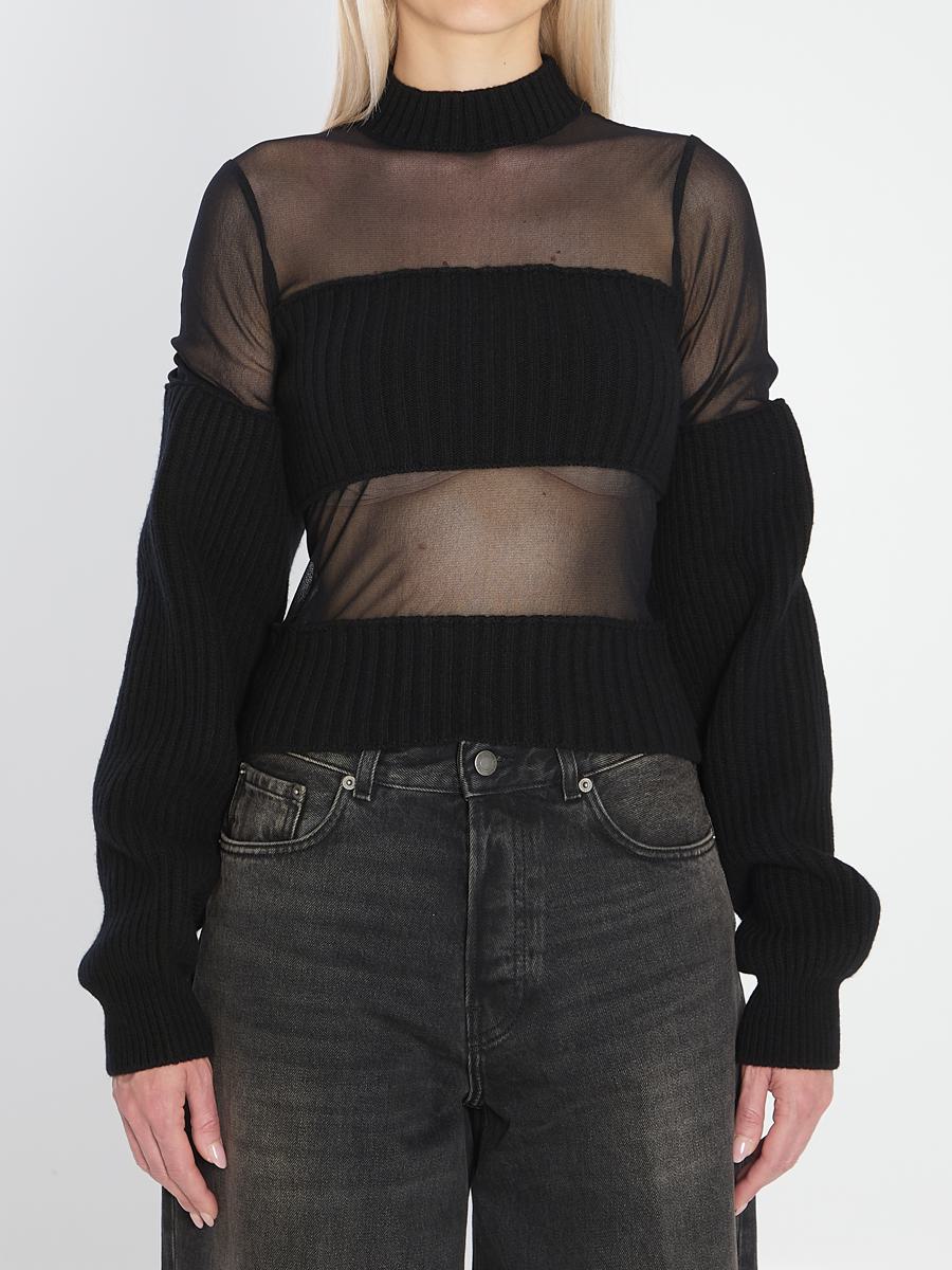 Sheer-Effect Sweater