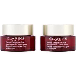 Clarins by Clarins Super Restorative Partners Set: Day Cream + Night Cream For All Skin Types -2x50ml/1.7OZ -2pcs for WOMEN