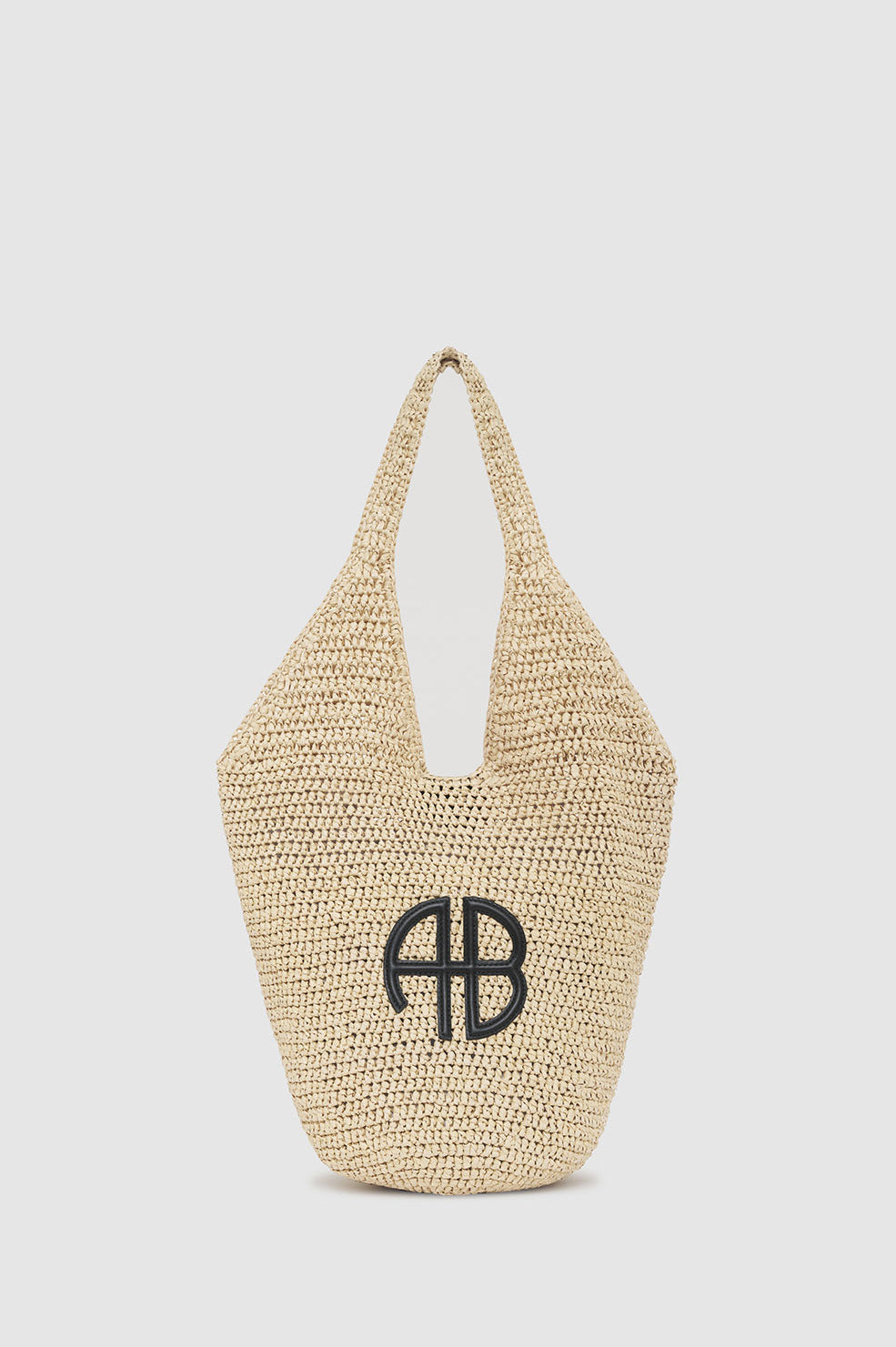 Small Leah Hobo - Natural With Black One